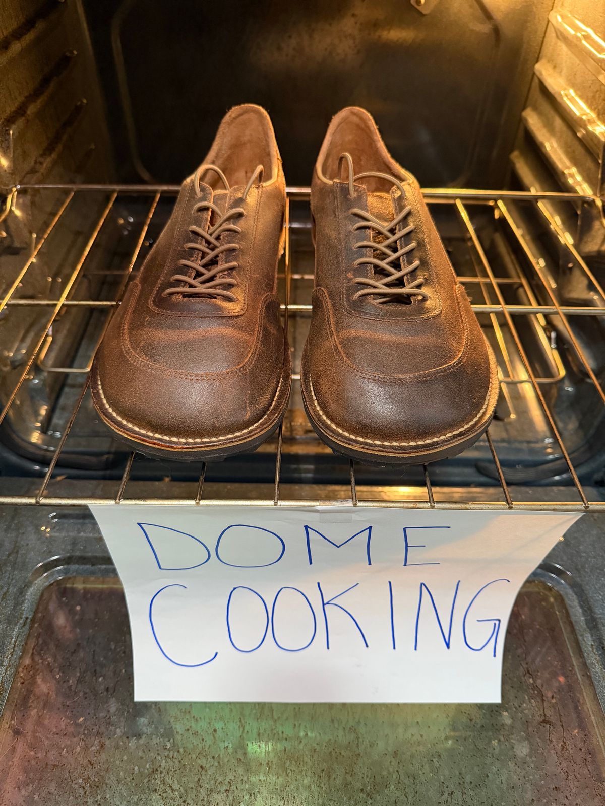 Photo by Forgedleather on November 1, 2025 of the Turriff Functional Footwear C-01 in C.f. Stead Prairie Waxy Commander Suede.