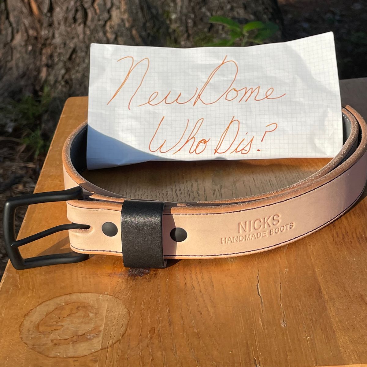 Photo by billpetriejr2 on October 2, 2025 of the Nicks Nicks Wickett & Craig Natural Blackout | Heavy Duty Work Belt in Wickett & Craig Natural Blackout.