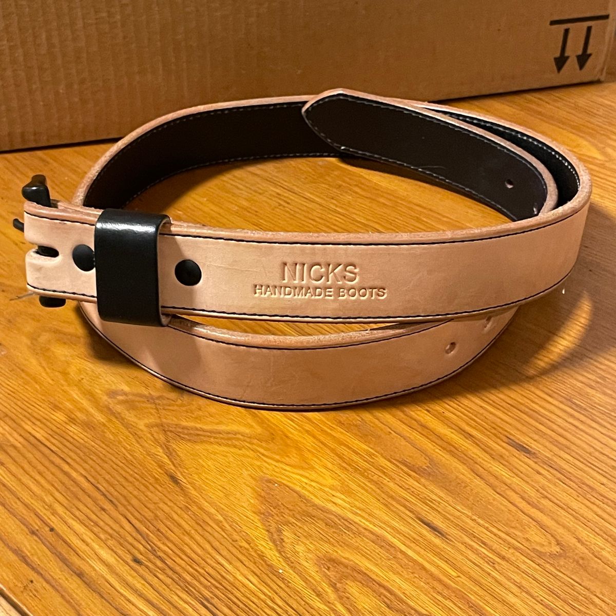 Photo by billpetriejr2 on December 6, 2025 of the Nicks Nicks Wickett & Craig Natural Blackout | Heavy Duty Work Belt in Wickett & Craig Natural Blackout.