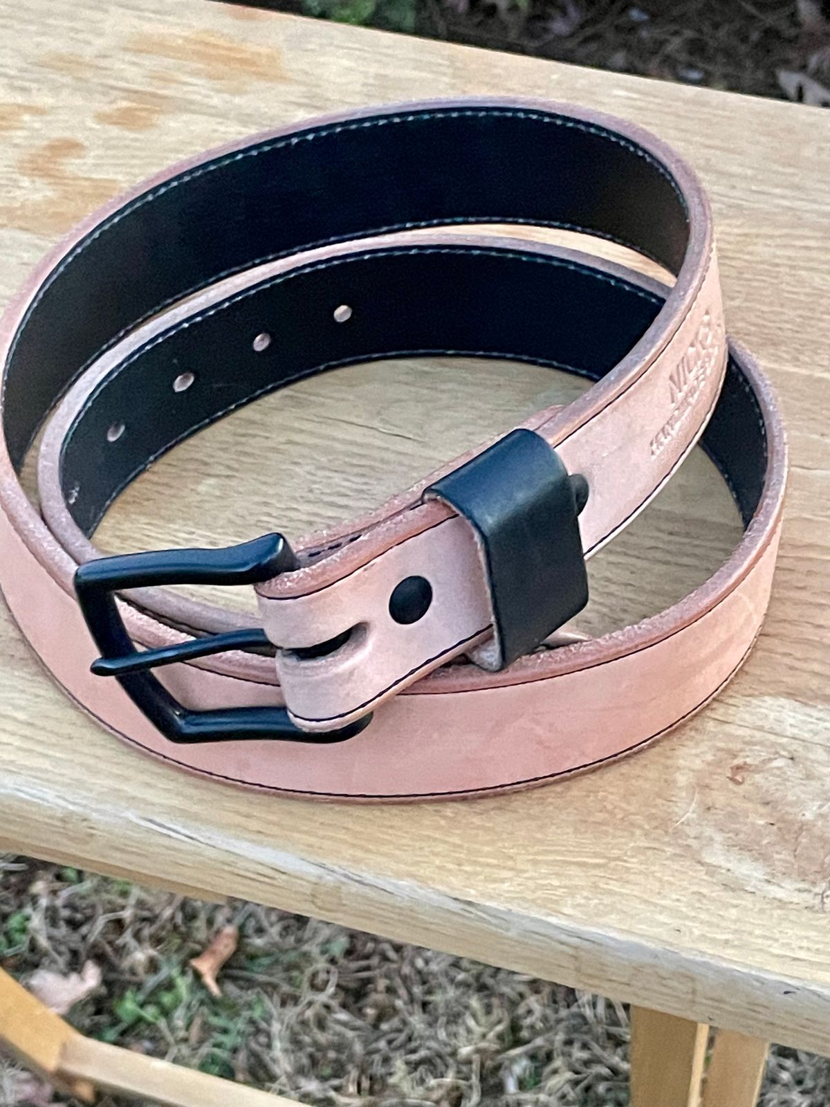 Photo by billpetriejr2 on January 4, 2026 of the Nicks Nicks Wickett & Craig Natural Blackout | Heavy Duty Work Belt in Wickett & Craig Natural Blackout.