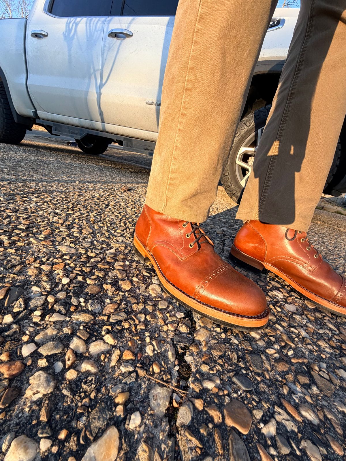 Photo by TheBeardedFeller on February 6, 2026 of the Blkbrd Shoemaker Luchador Service Boot in Maryam Toscanello TPR Horsebutt.