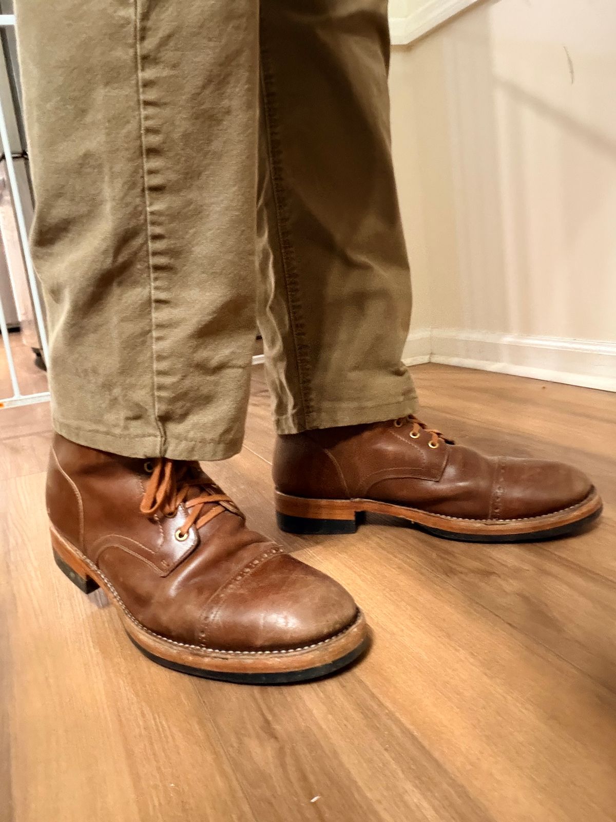 Photo by TheBeardedFeller on March 17, 2026 of the Blkbrd Shoemaker Luchador Service Boot in Maryam Toscanello TPR Horsebutt.