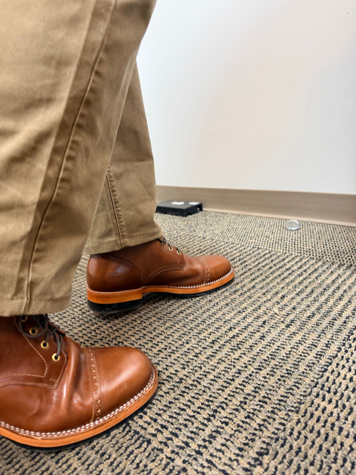 Photo by TheBeardedFeller on February 6, 2026 of the Blkbrd Shoemaker Luchador Service Boot in Maryam Toscanello TPR Horsebutt.