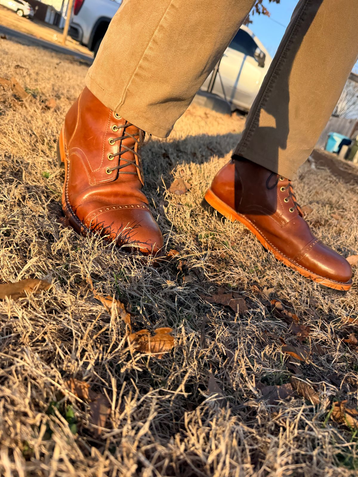 Photo by TheBeardedFeller on February 6, 2026 of the Blkbrd Shoemaker Luchador Service Boot in Maryam Toscanello TPR Horsebutt.