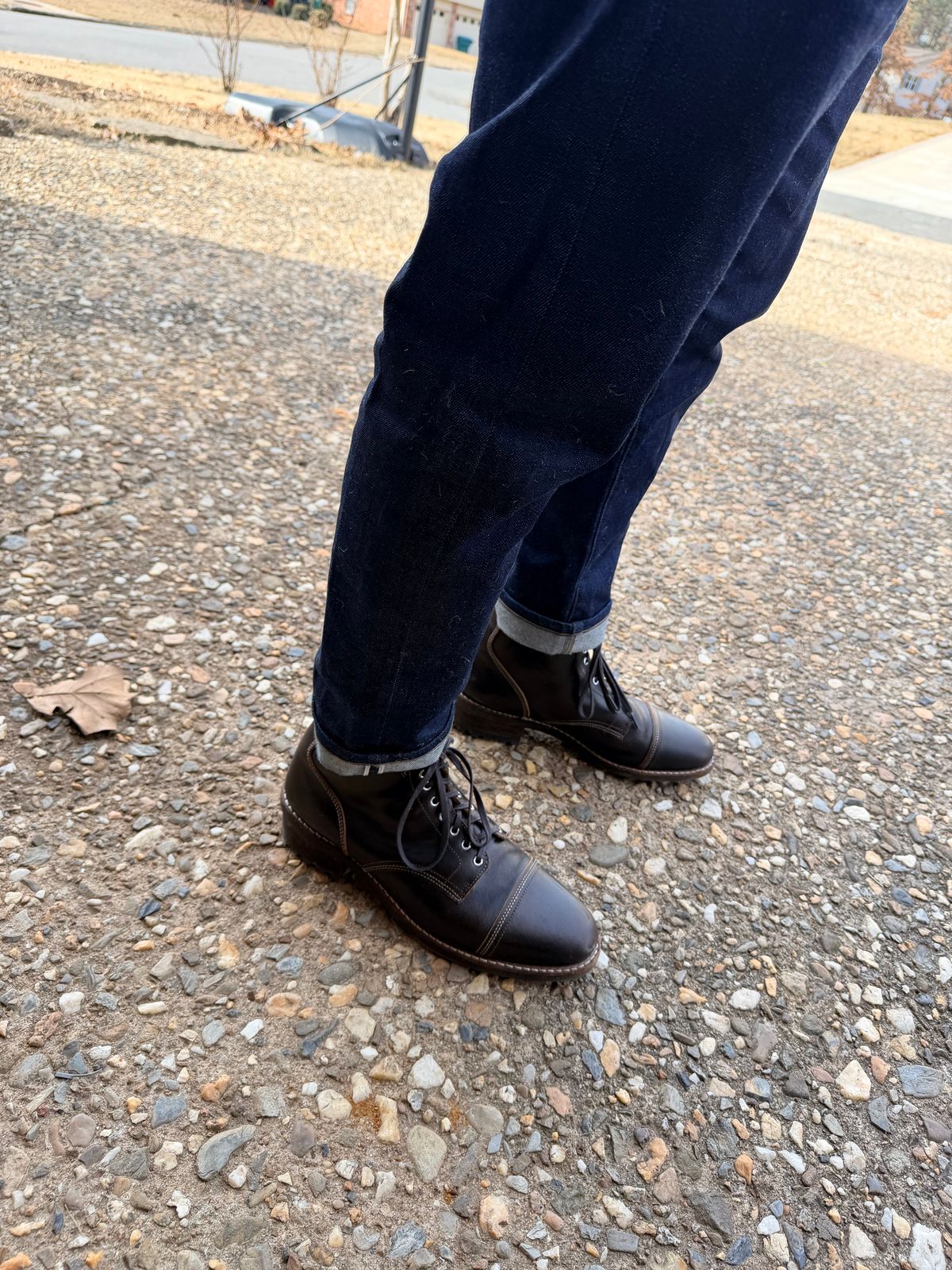 Photo by TheBeardedFeller on December 19, 2025 of the Thursday Vanguard in Horween Waxed Cacao.