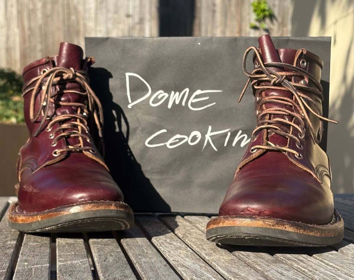 Photo by Sheparza on February 3, 2026 of the White's 350 Cruiser in Horween Burgundy Chromexcel.