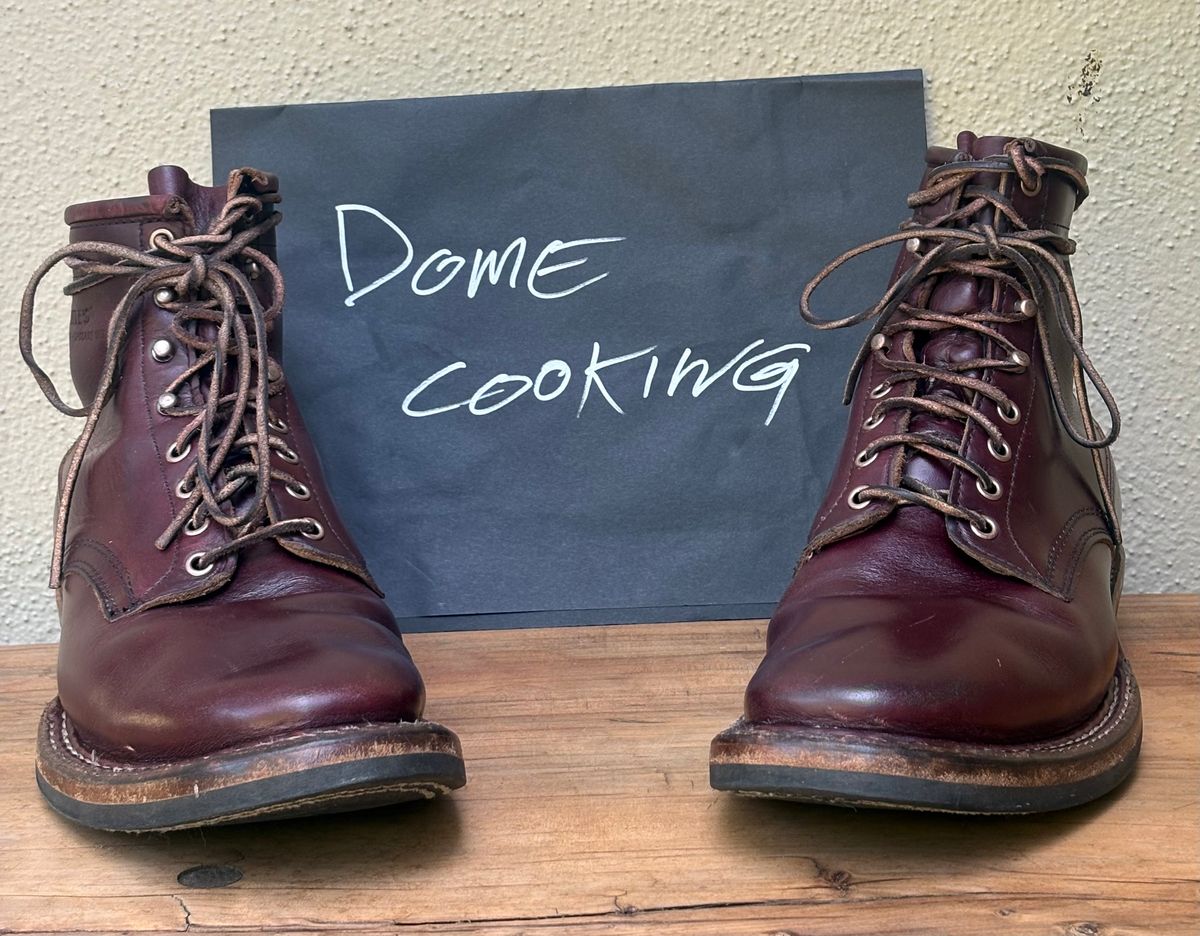 Photo by Sheparza on April 5, 2026 of the White's 350 Cruiser in Horween Burgundy Chromexcel.