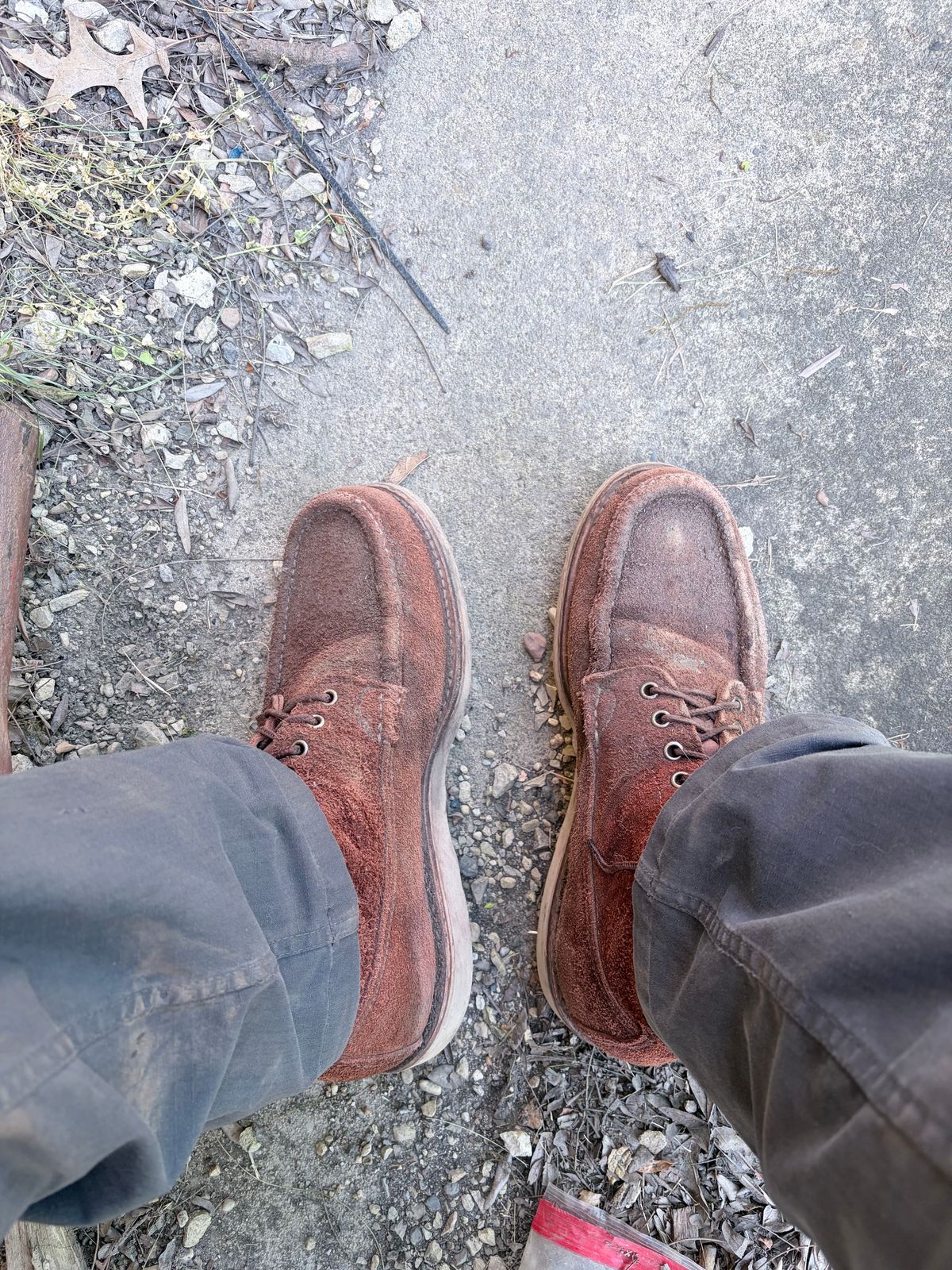Photo by ReedFan on July 1, 2026 of the Russell Moccasin Co. Og Moc in Timberjack Roughout.