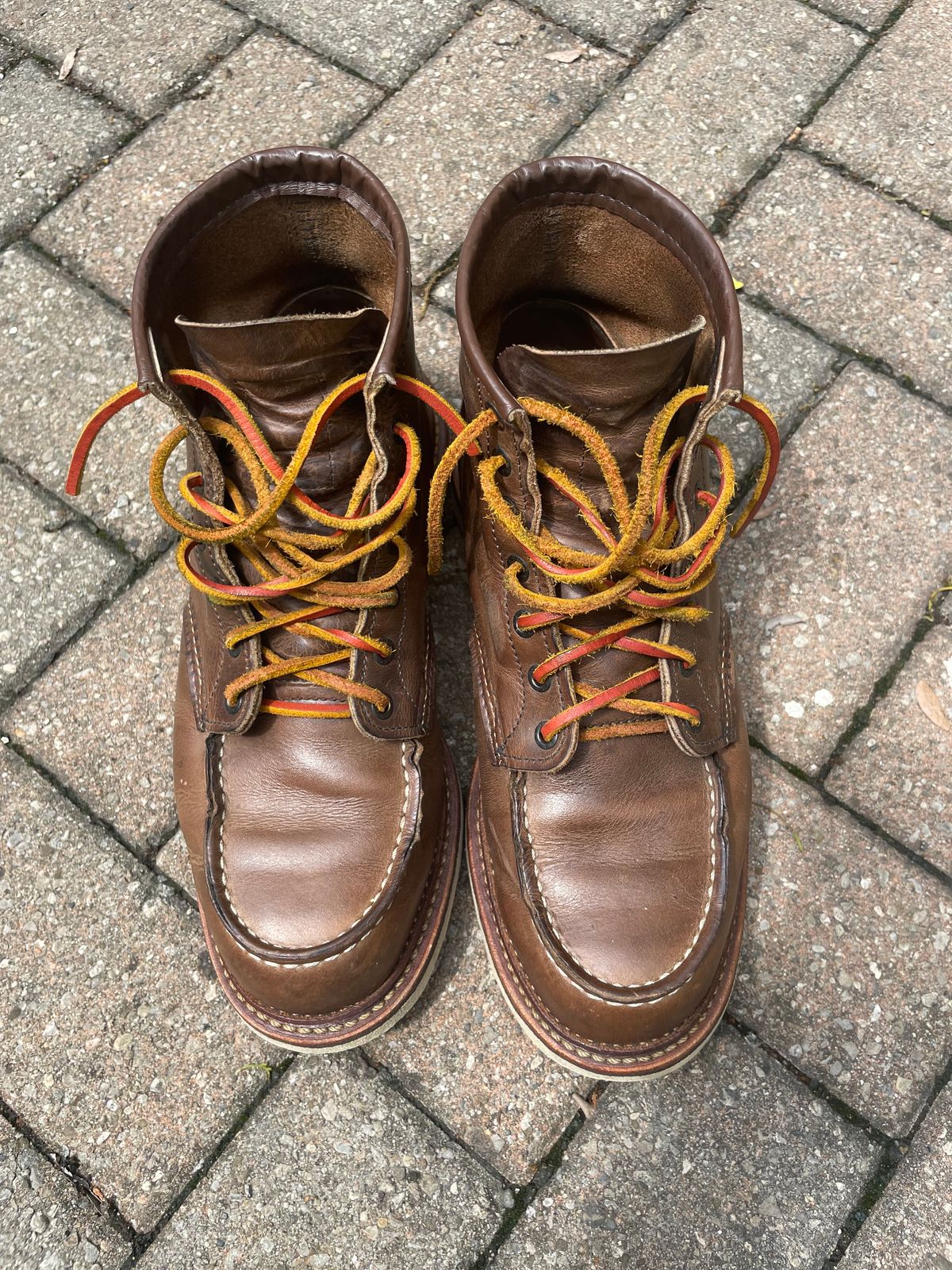 Photo by theservant on June 21, 2024 of the Red Wing 8883 in Concrete Rough And Tough.