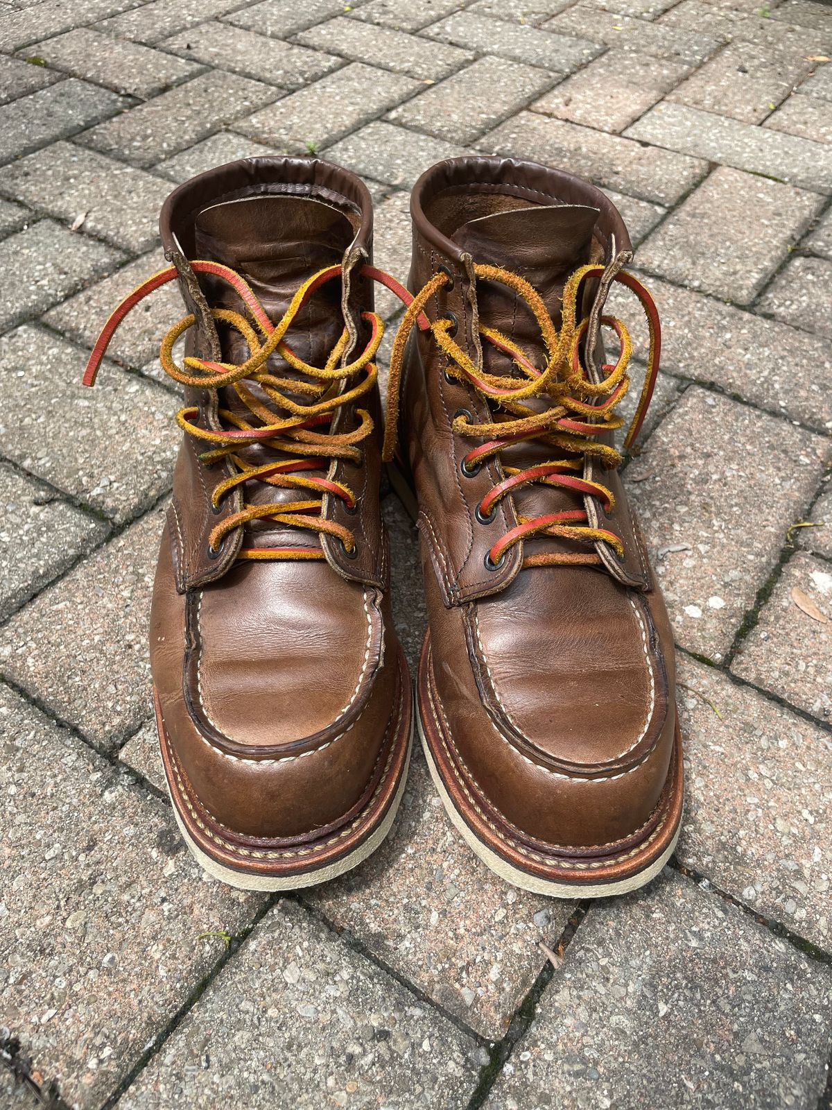 Photo by theservant on June 21, 2024 of the Red Wing 8883 in Concrete Rough And Tough.