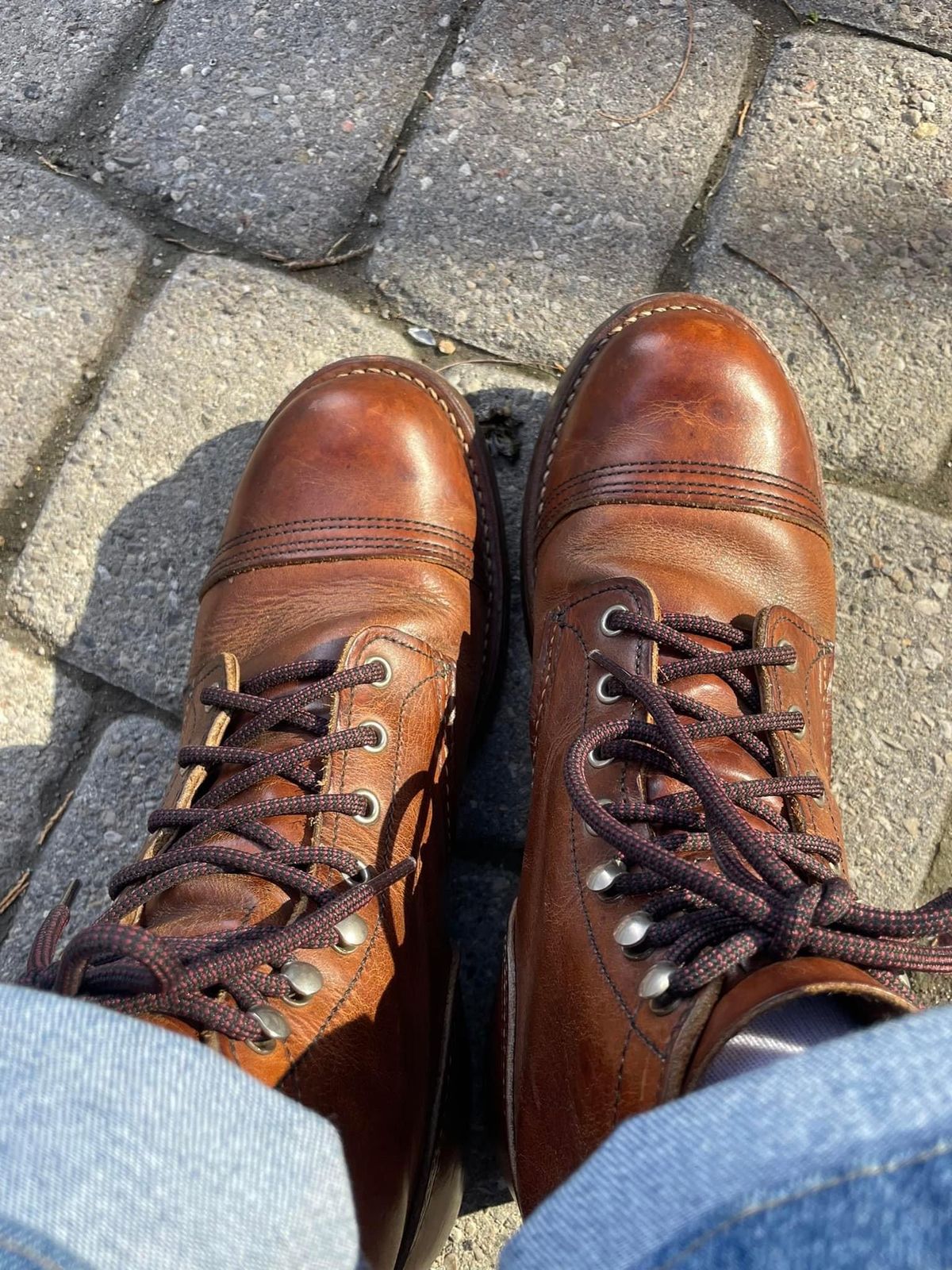 Photo by theservant on June 25, 2024 of the Red Wing Iron Ranger in S.B. Foot Copper Rough and Tough.