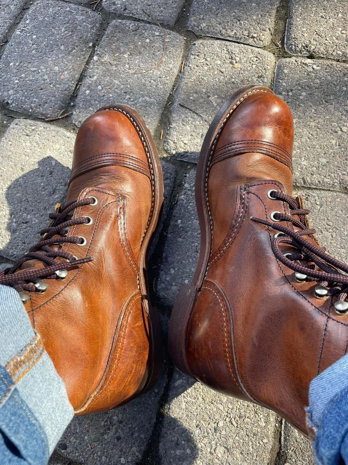 Photo by theservant on June 25, 2024 of the Red Wing Iron Ranger in S.B. Foot Copper Rough and Tough.