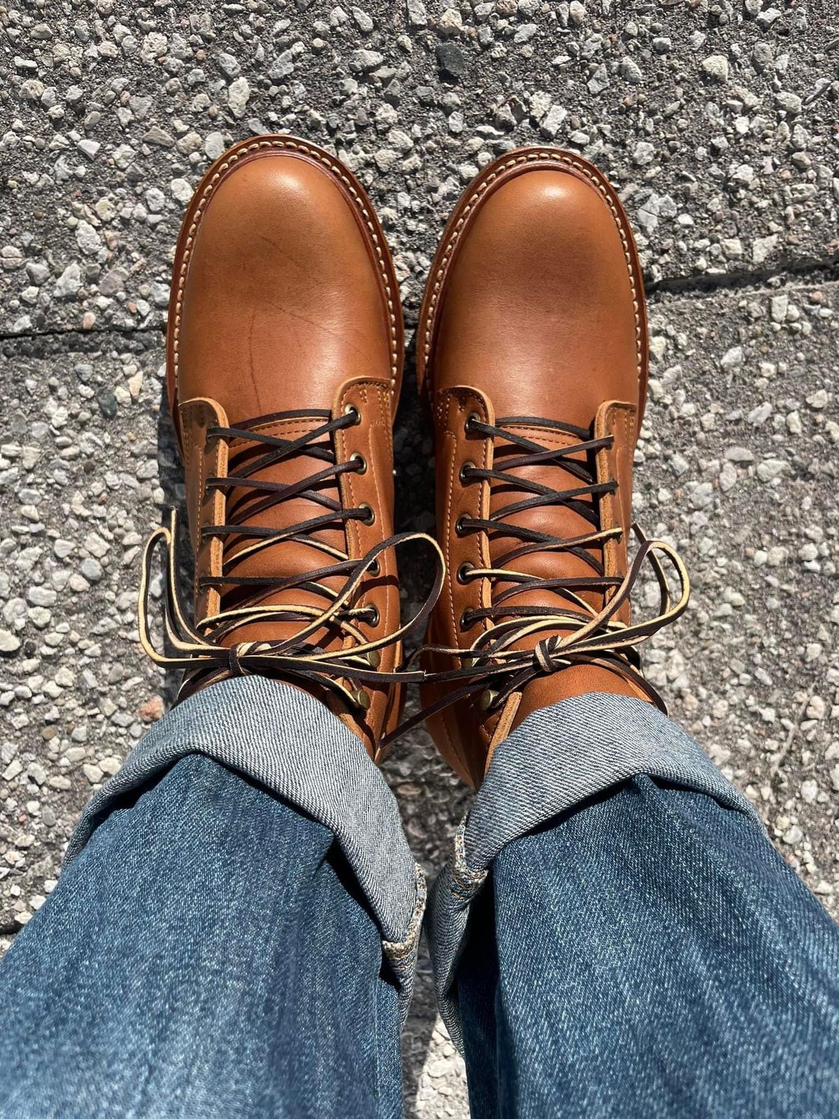 Photo by theservant on July 8, 2024 of the Truman Plain Toe Boot in British Tan Grizzly.