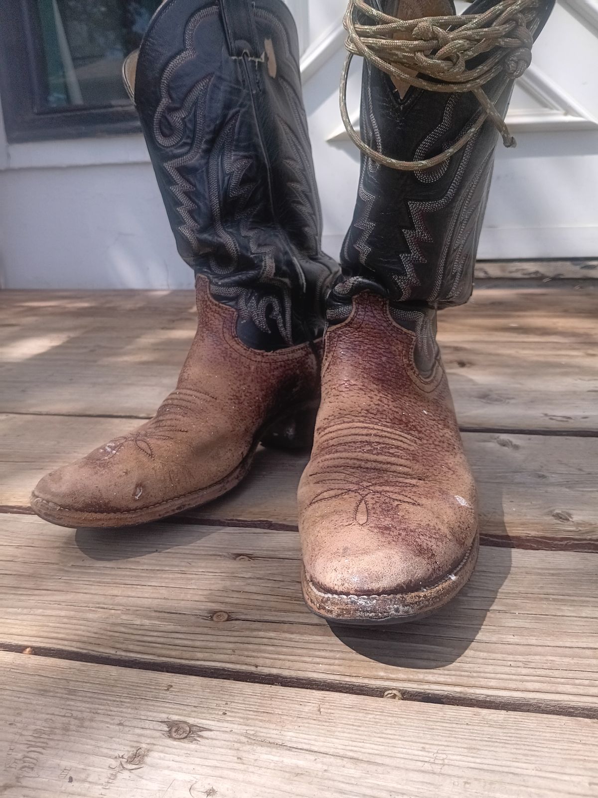 Photo by Jakesleather1505 on July 1, 2024 of the Justin Boots 1505 in Dark Cherry Bullhide.