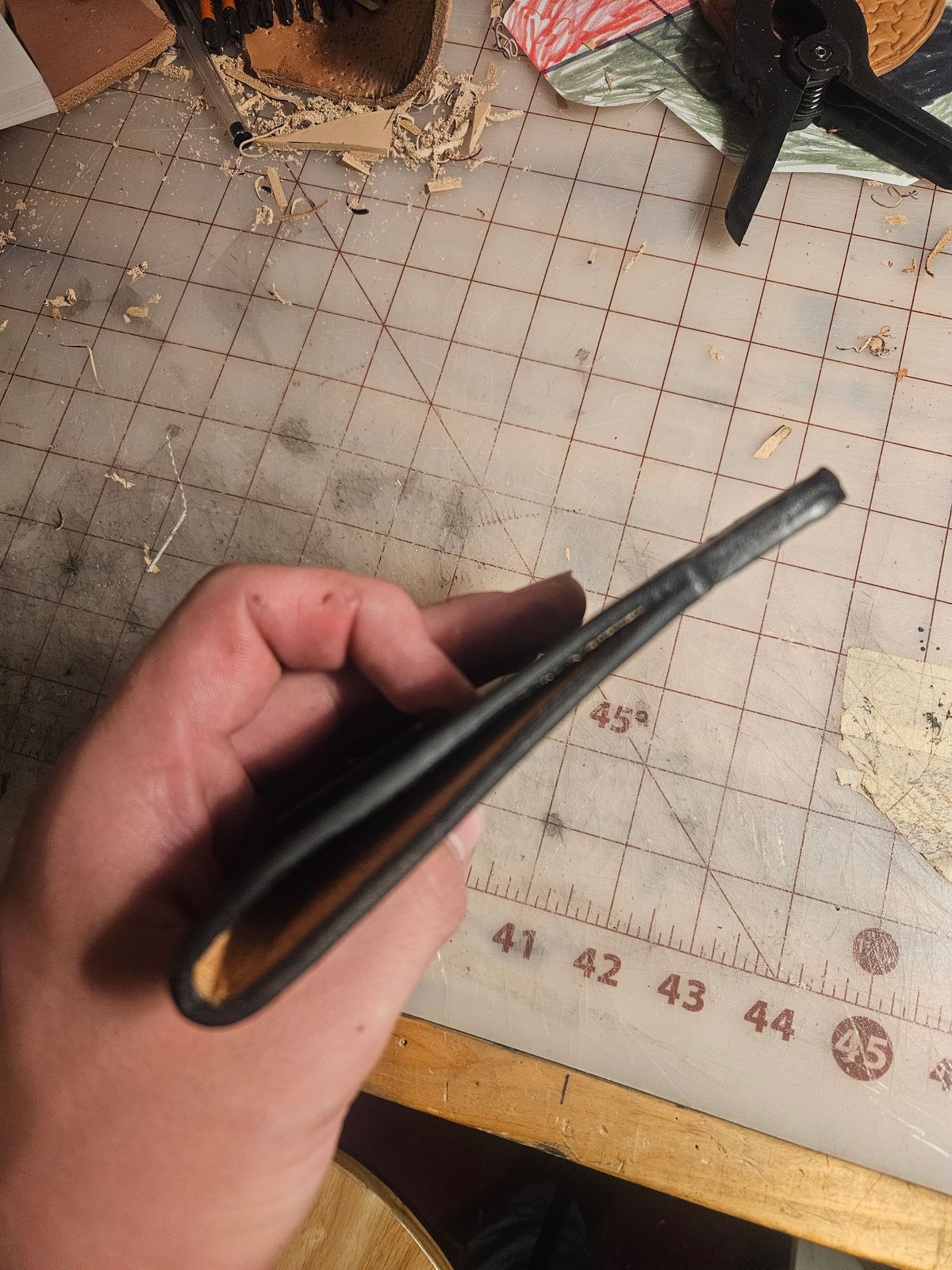 Photo by Jakesleather1505 on October 1, 2025 of the Self Made Phone Case in 3mm Natural Veg Tan.