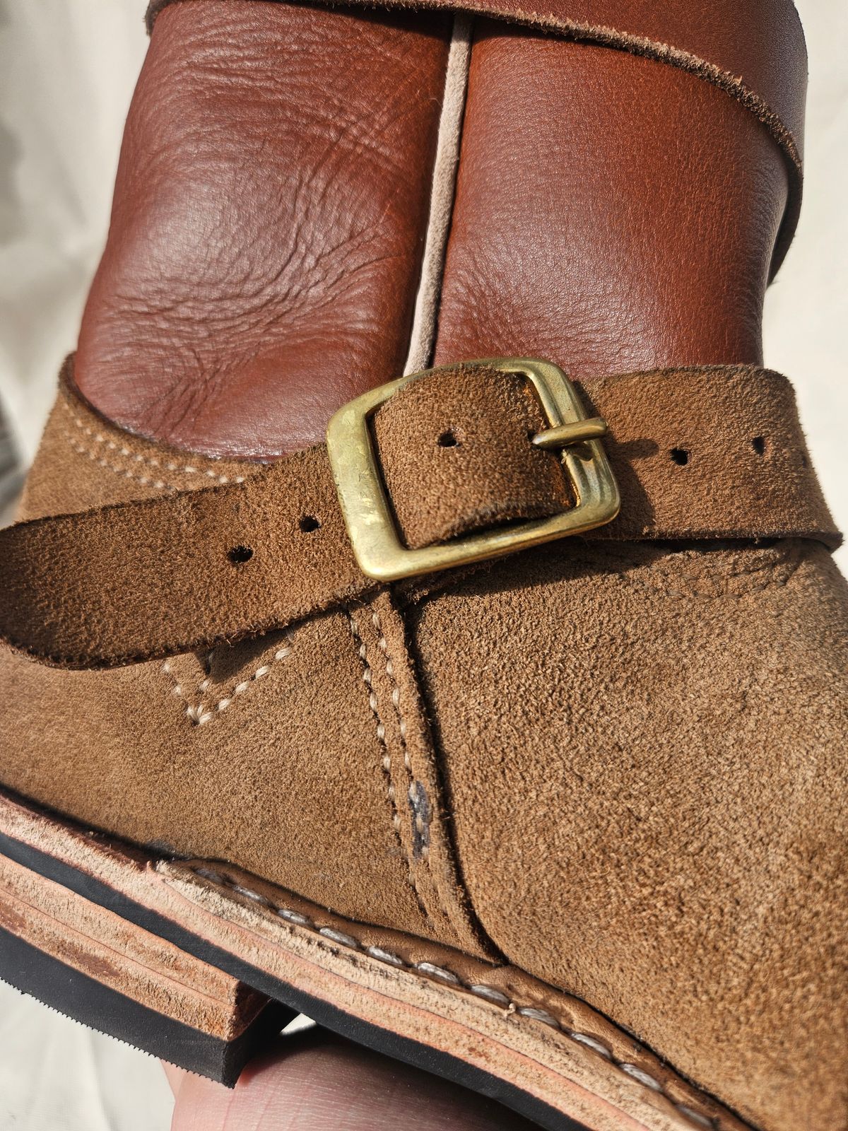 Photo by Jakesleather1505 on September 29, 2025 of the Self Made Cowboy Tanker in 6oz Russet Cowhide.