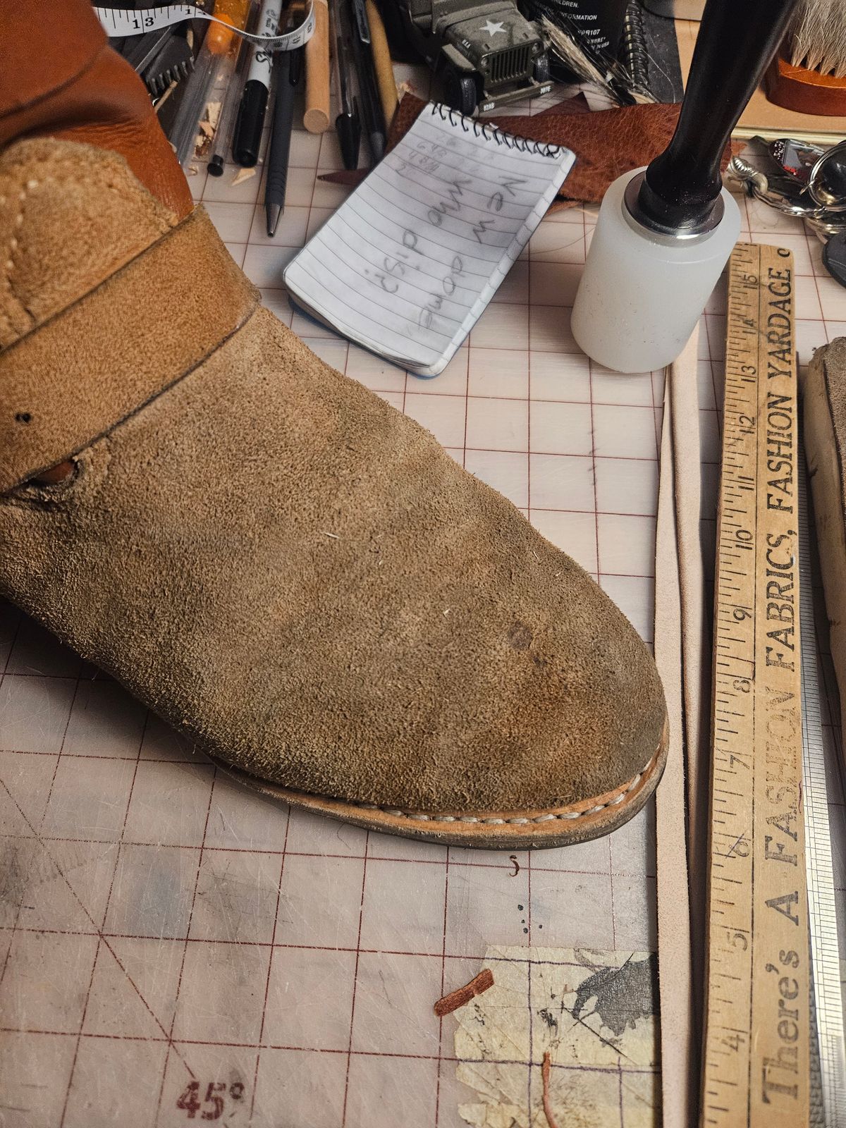 Photo by Jakesleather1505 on November 20, 2025 of the Self Made Cowboy Tanker in 6oz Russet Cowhide.