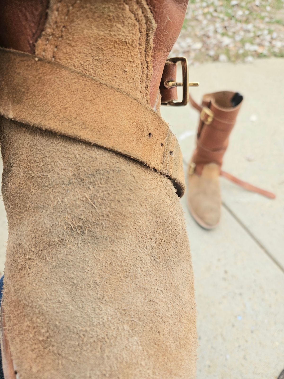 Photo by Jakesleather1505 on November 23, 2025 of the Self Made Cowboy Tanker in 6oz Russet Cowhide.