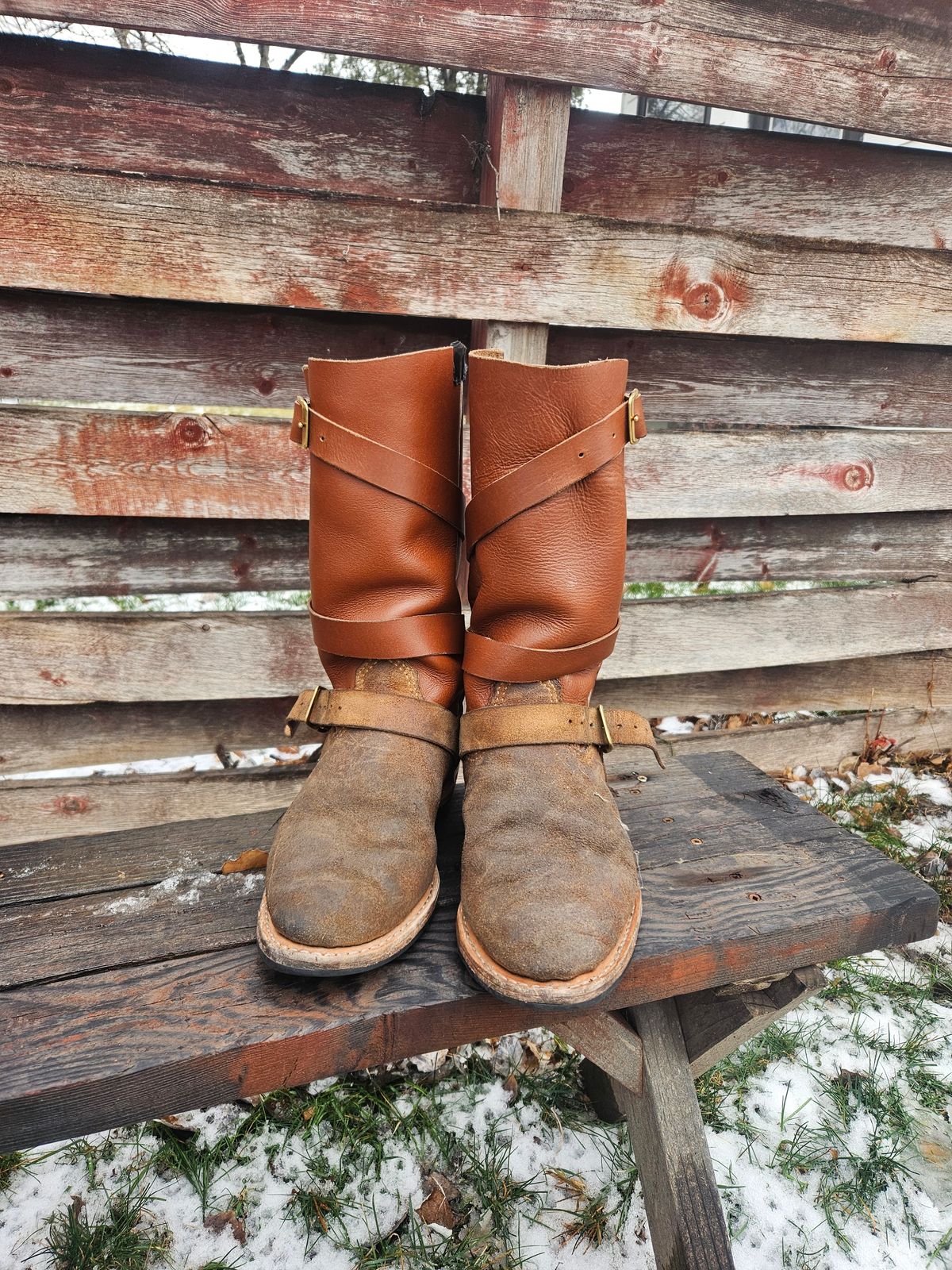 Photo by Jakesleather1505 on December 2, 2025 of the Self Made Cowboy Tanker in 6oz Russet Cowhide.