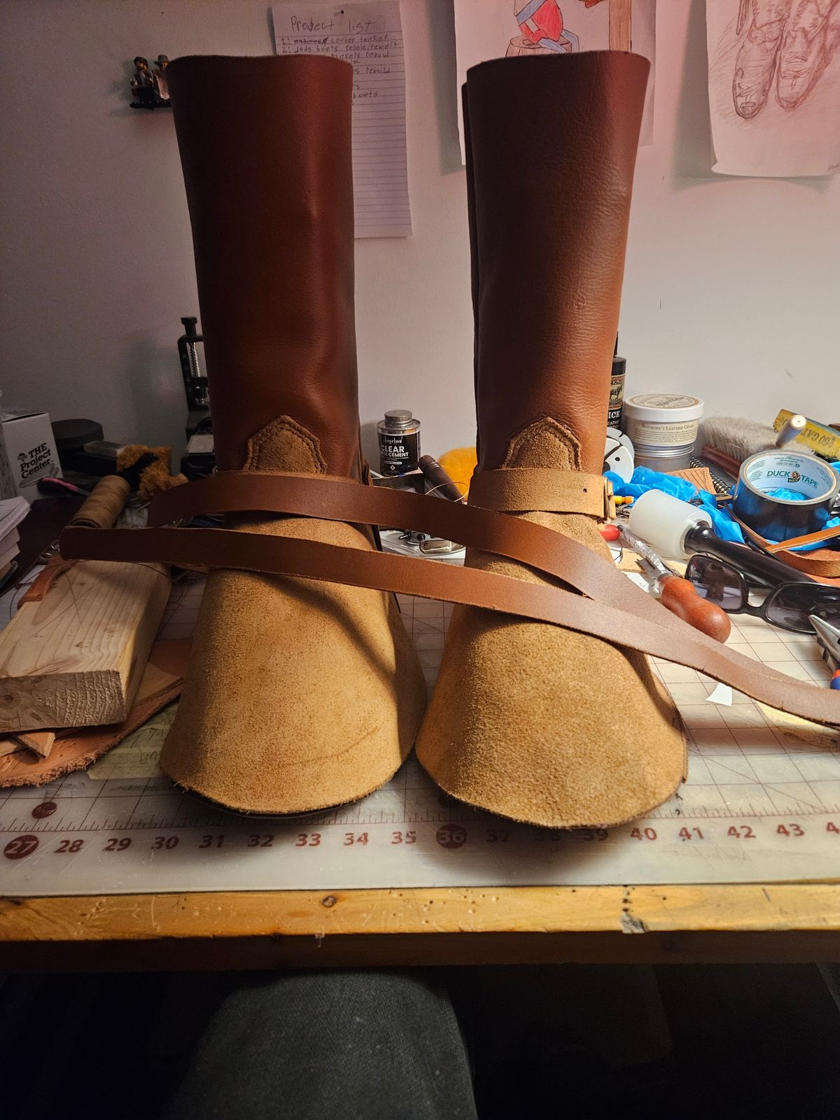 Photo by Jakesleather1505 on July 22, 2025 of the Self Made Cowboy Tanker in 6oz Russet Cowhide.