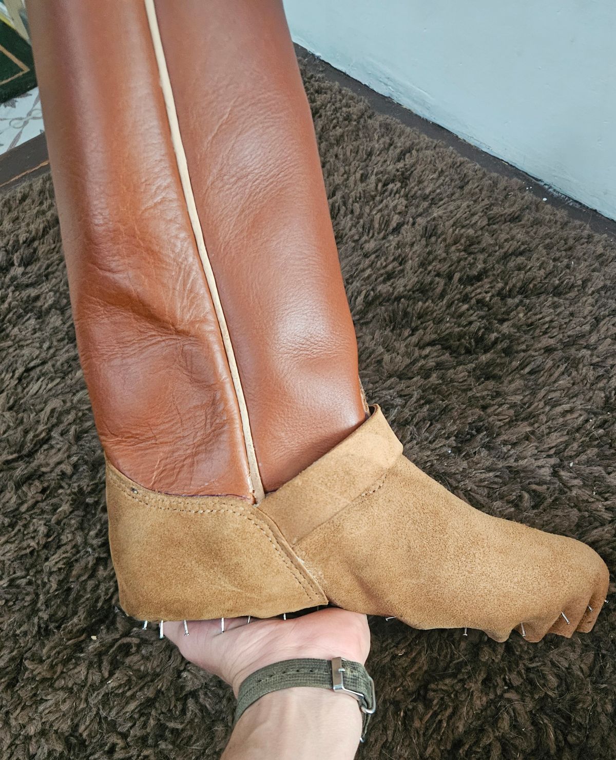 Photo by Jakesleather1505 on August 6, 2025 of the Self Made Cowboy Tanker in 6oz Russet Cowhide.