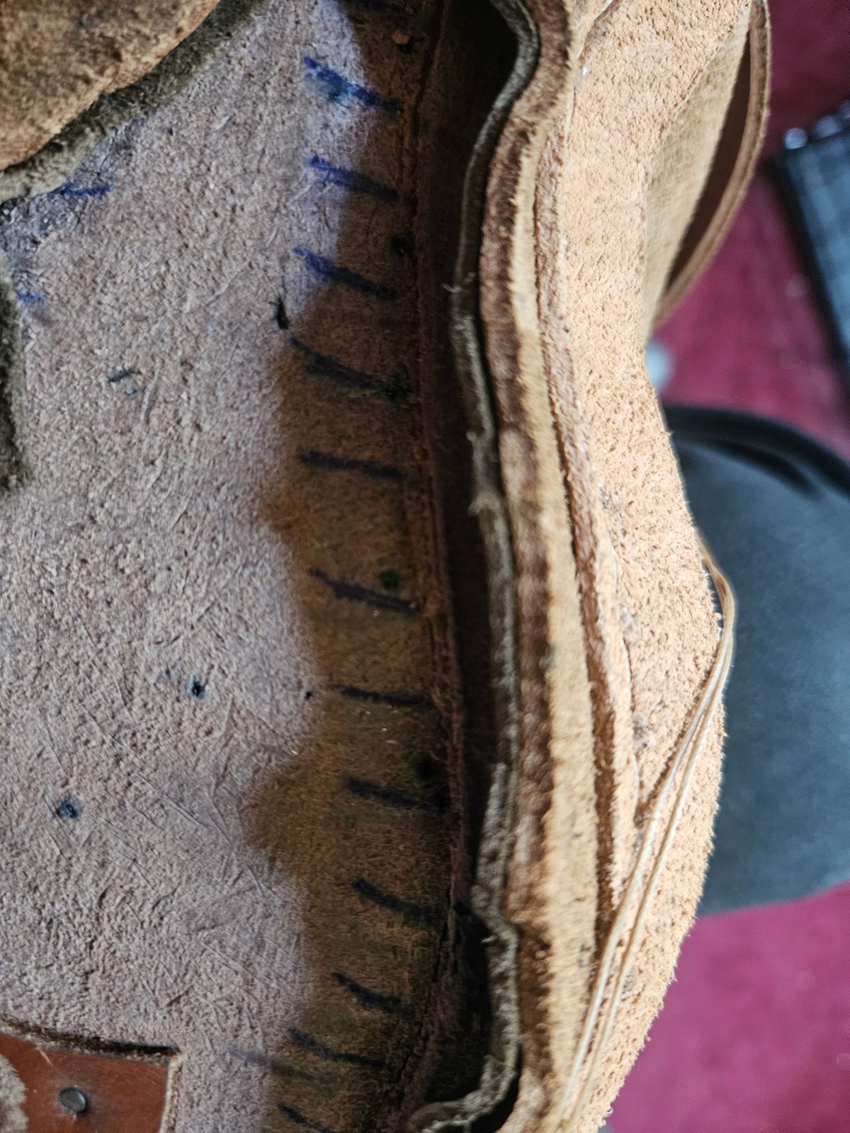 Photo by Jakesleather1505 on August 6, 2025 of the Self Made Cowboy Tanker in 6oz Russet Cowhide.