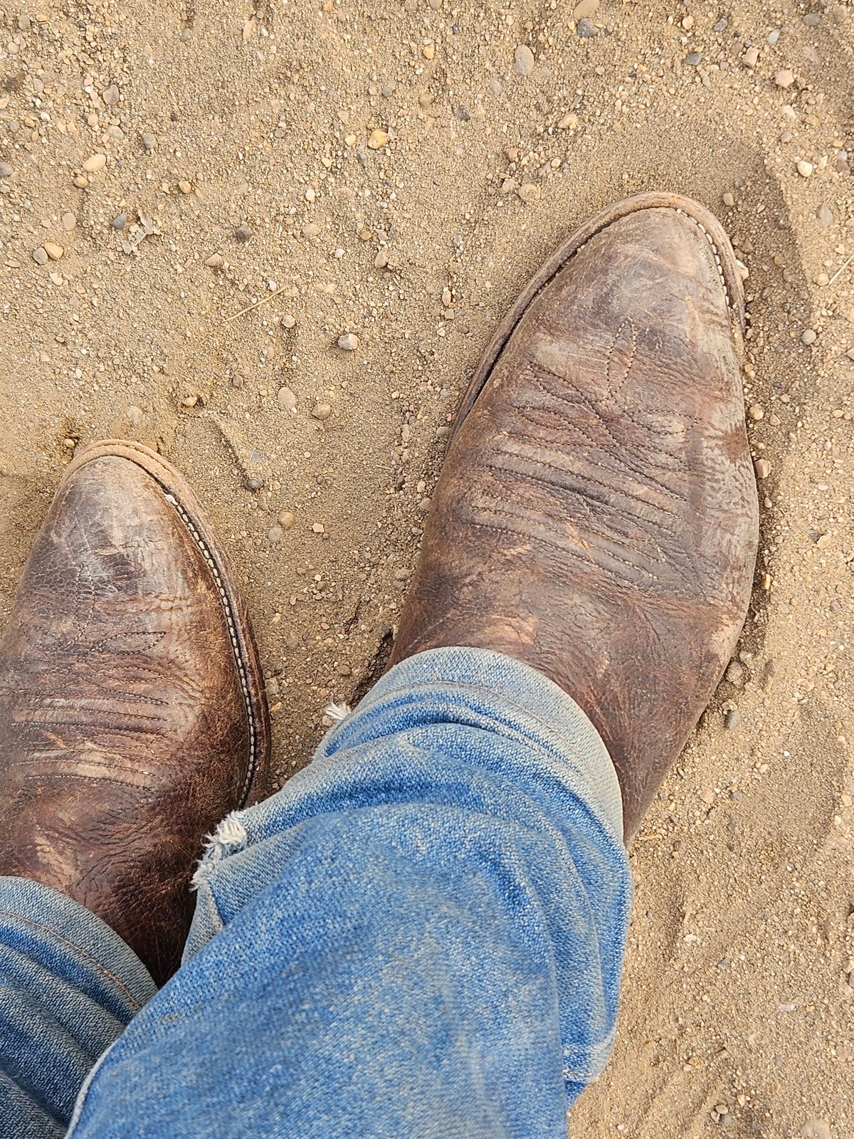 Photo by Jakesleather1505 on March 8, 2025 of the Nocona 6736 in Chocolate Bullhide And Oil Tanned Tops.