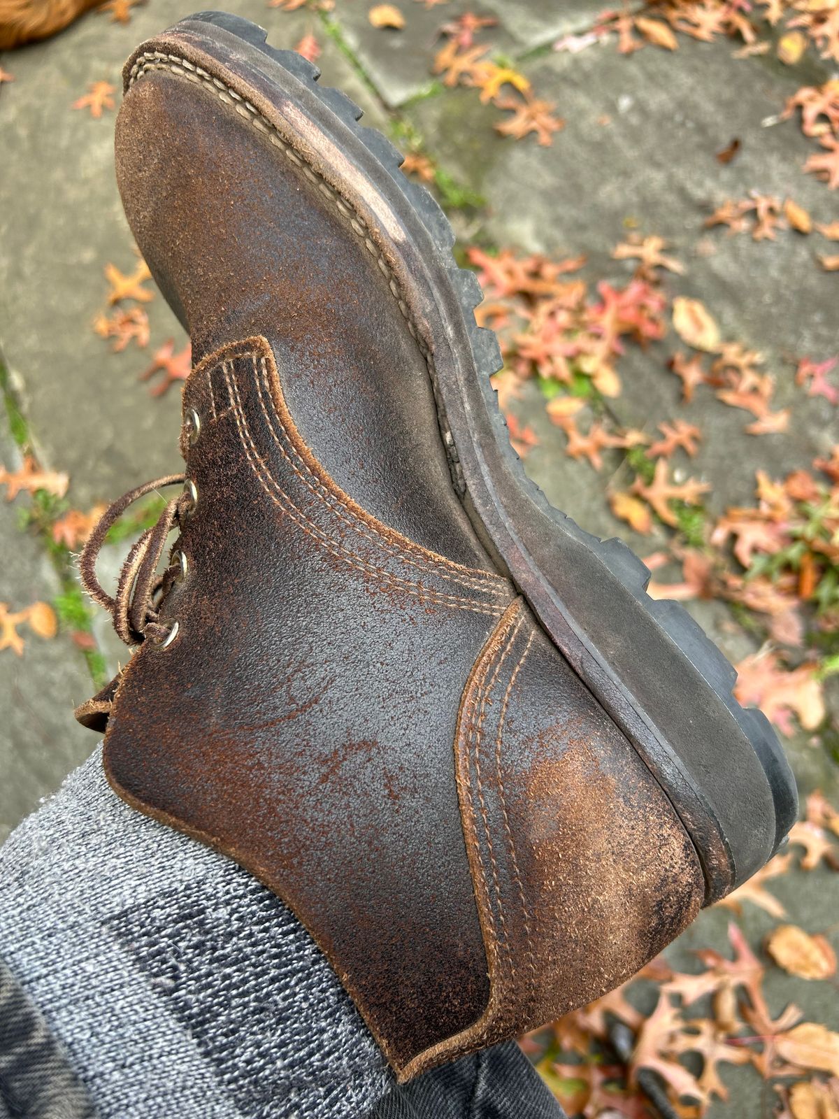 Photo by pkwhy on November 2, 2025 of the Nicks Riverfront in Horween Brown Waxed Flesh.