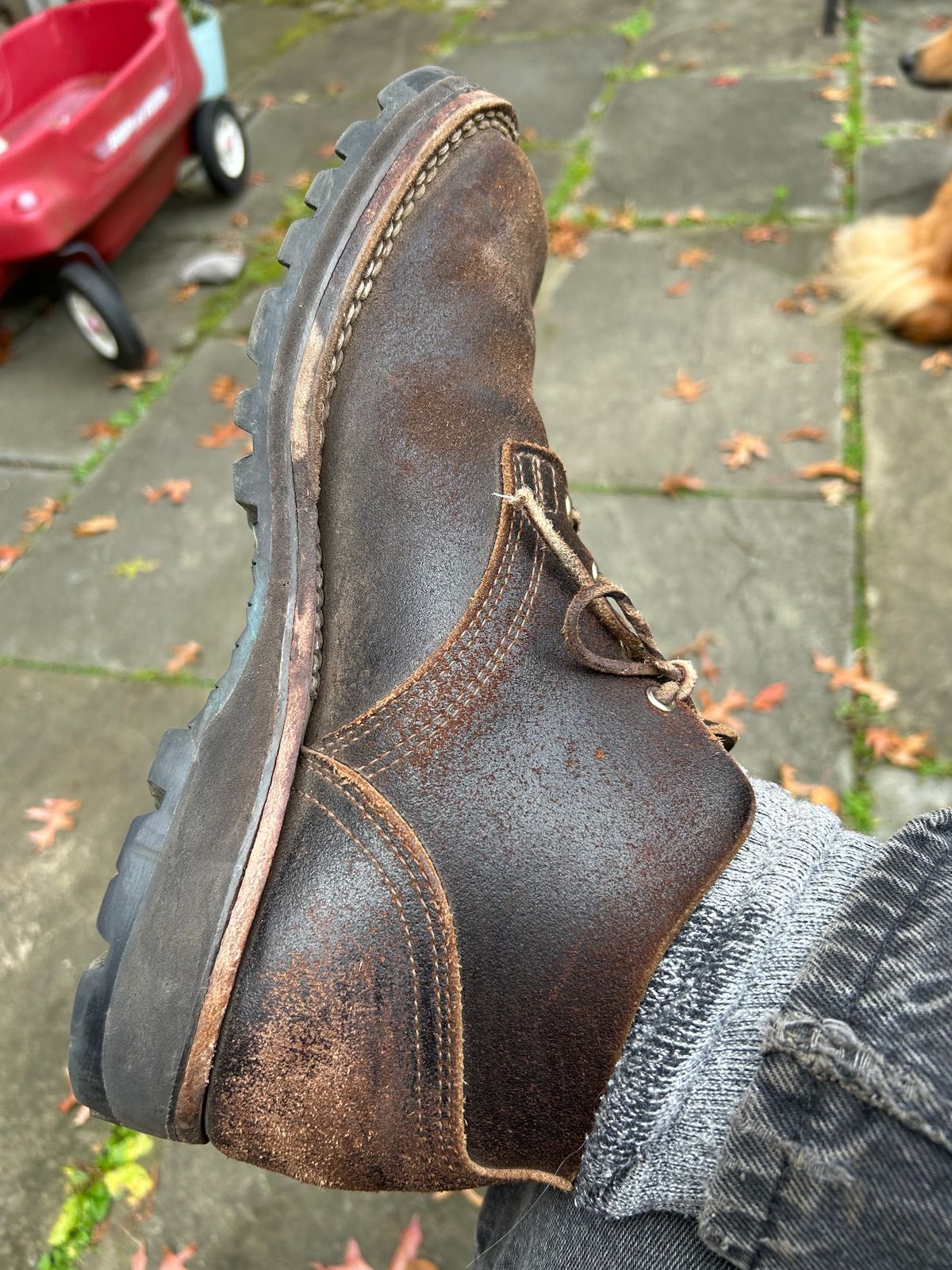 Photo by pkwhy on November 2, 2025 of the Nicks Riverfront in Horween Brown Waxed Flesh.