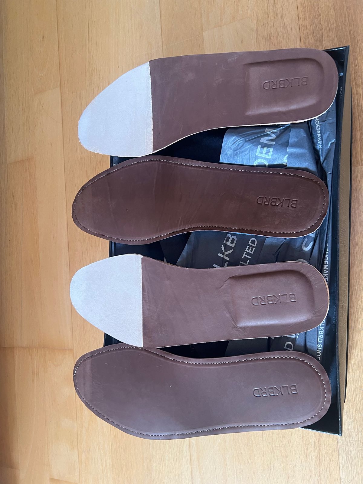 Photo by Florianfloorwalker on March 10, 2026 of the Blkbrd Shoemaker Boondockers in Horween Natural Chromexcel Roughout.