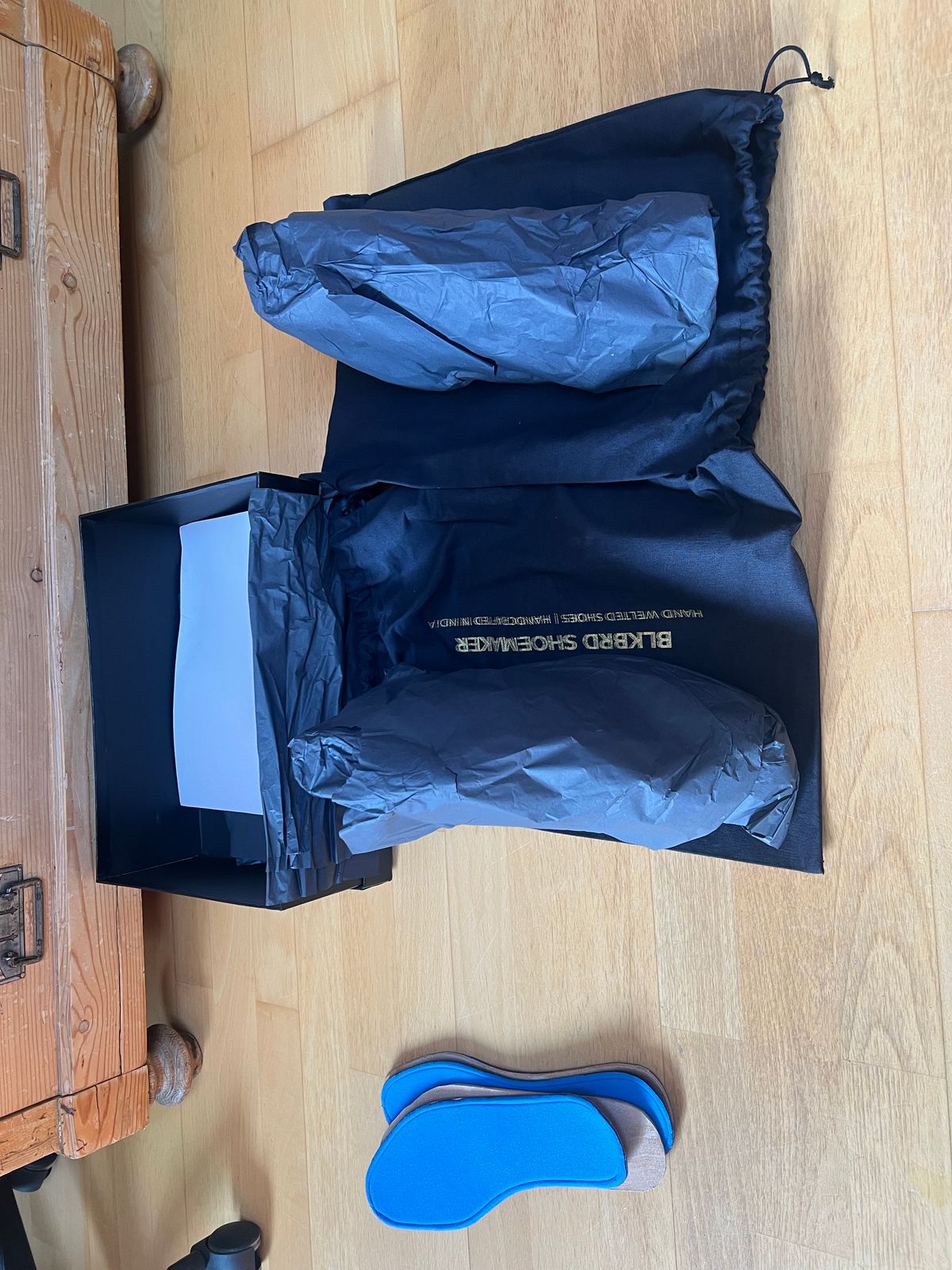 Photo by Florianfloorwalker on March 10, 2026 of the Blkbrd Shoemaker Boondockers in Horween Natural Chromexcel Roughout.