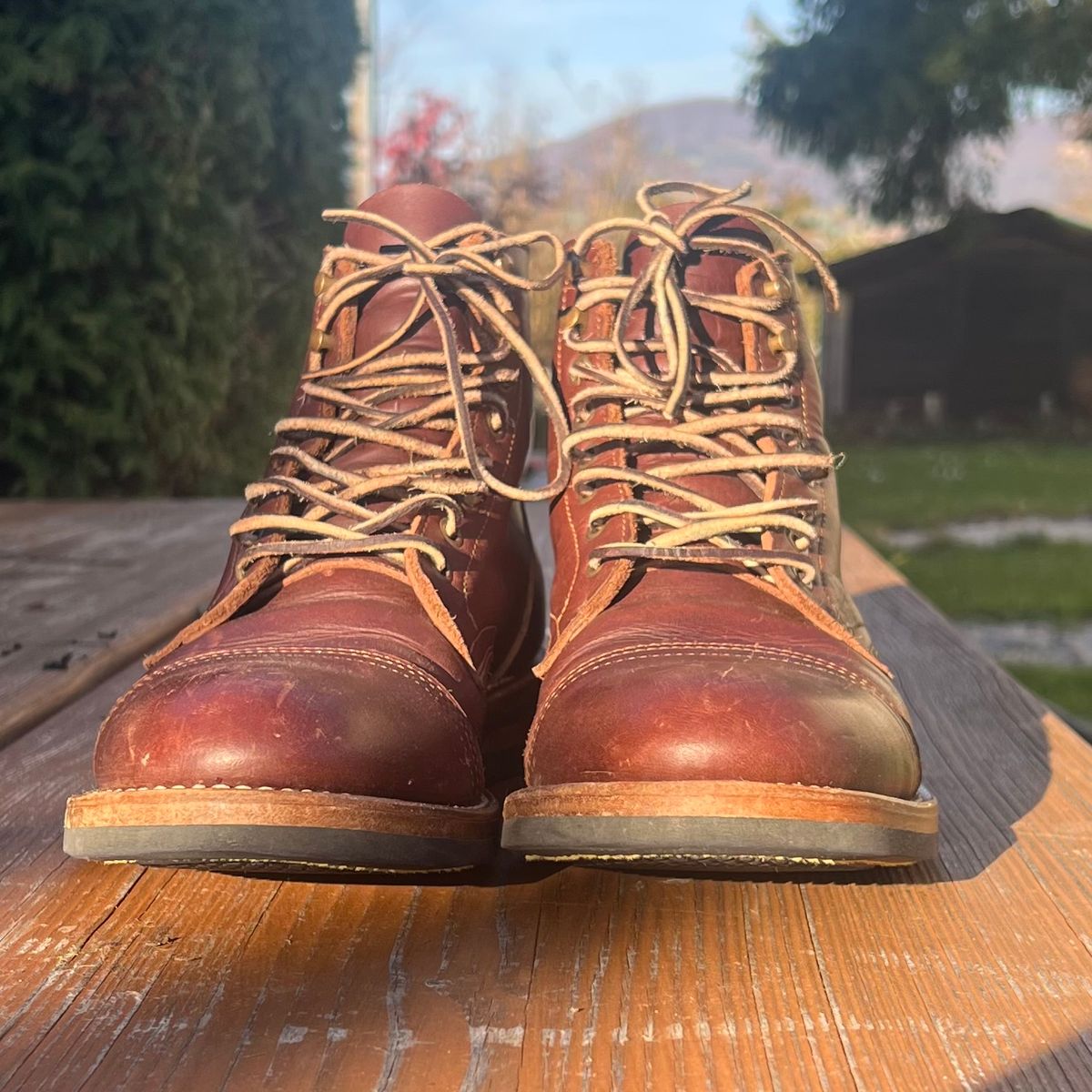 Photo by Florianfloorwalker on November 5, 2025 of the Truman Cap Toe Boot in Brown Rufian.
