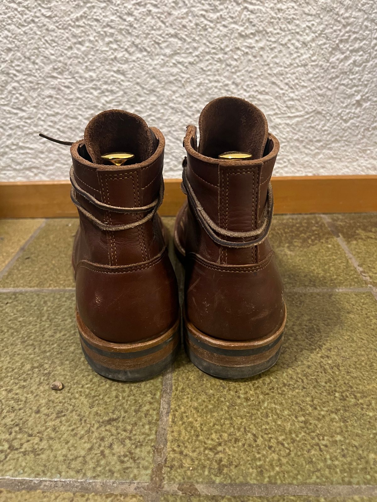 Photo by Florianfloorwalker on January 30, 2026 of the Truman Cap Toe Boot in Brown Rufian.