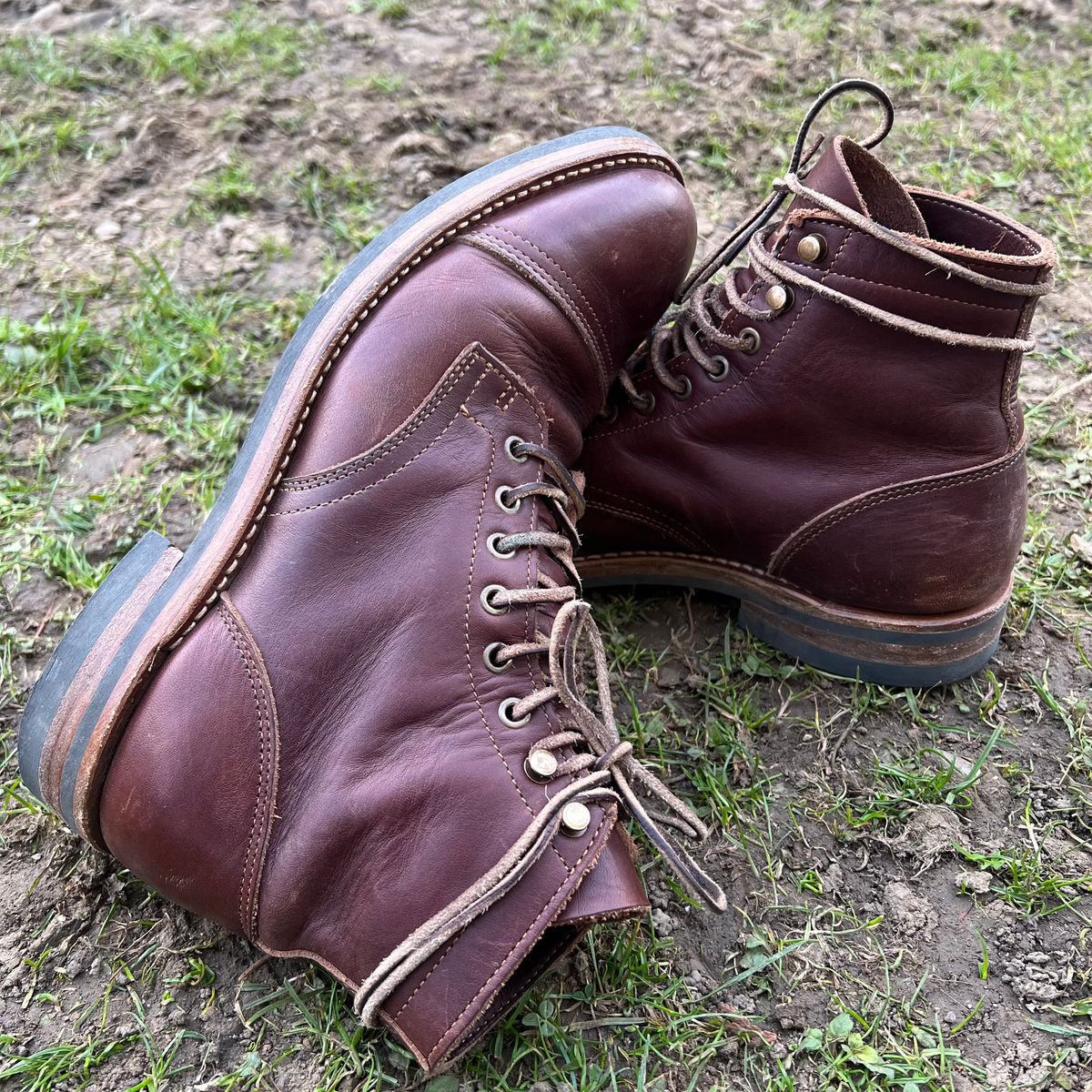 Photo by Florianfloorwalker on March 5, 2026 of the Truman Cap Toe Boot in Brown Rufian.