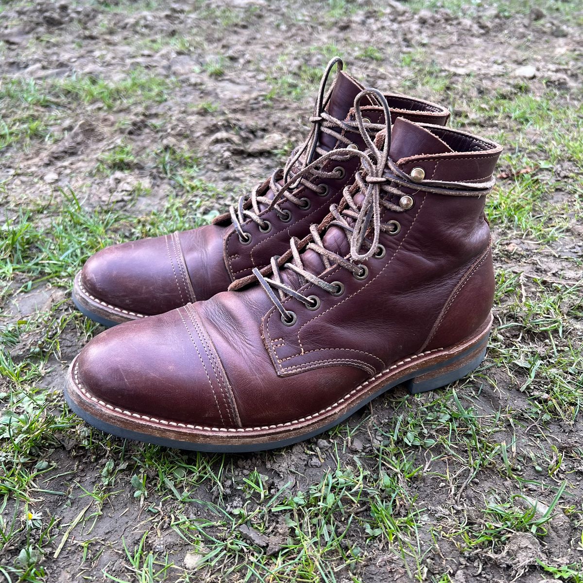 Photo by Florianfloorwalker on March 5, 2026 of the Truman Cap Toe Boot in Brown Rufian.