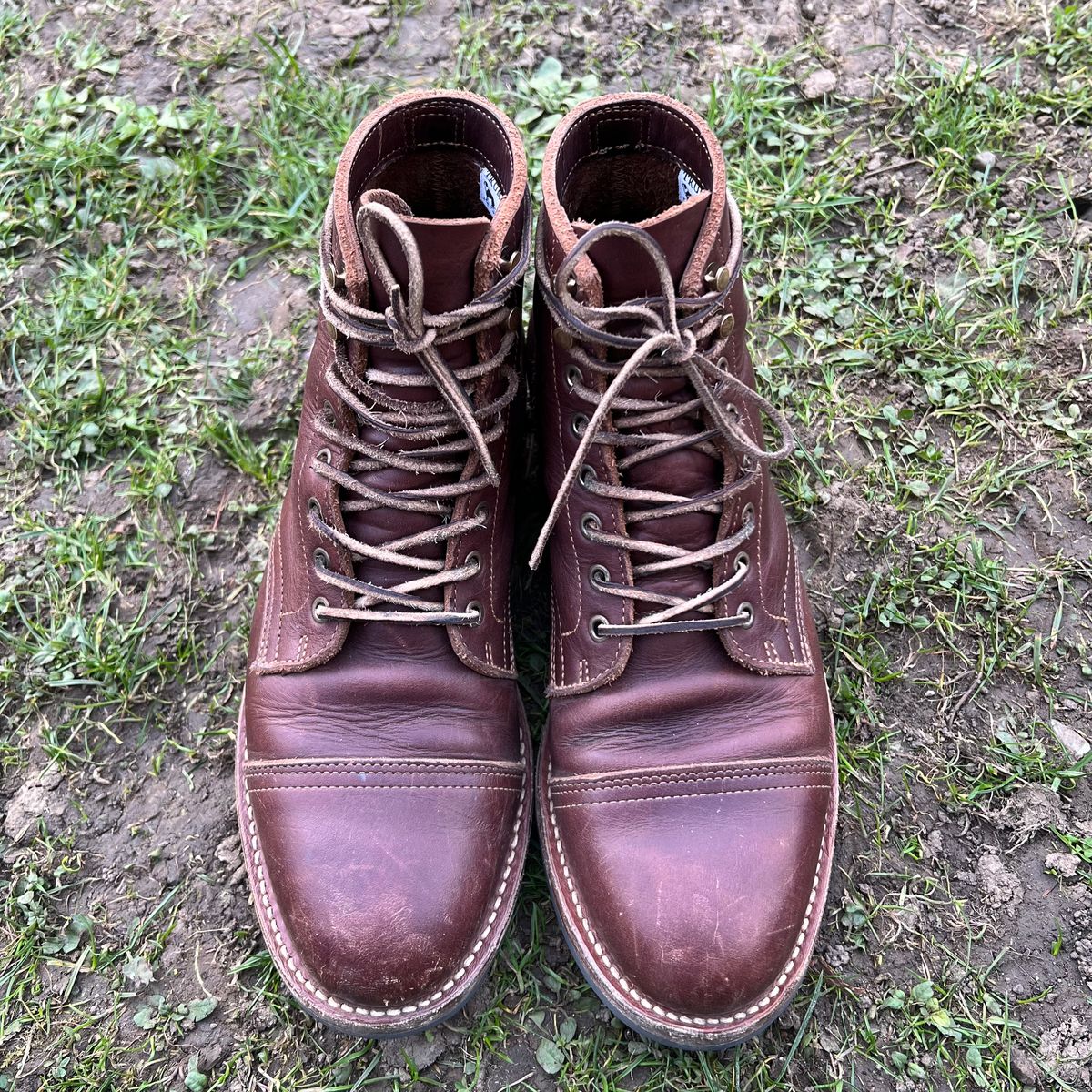 Photo by Florianfloorwalker on March 5, 2026 of the Truman Cap Toe Boot in Brown Rufian.