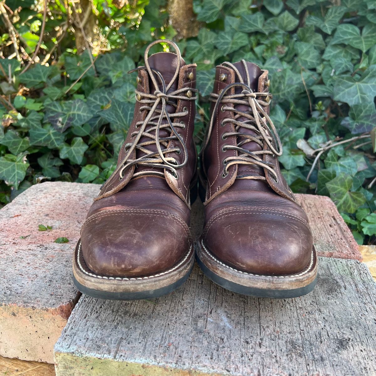 Photo by Florianfloorwalker on April 4, 2026 of the Truman Cap Toe Boot in Brown Rufian.