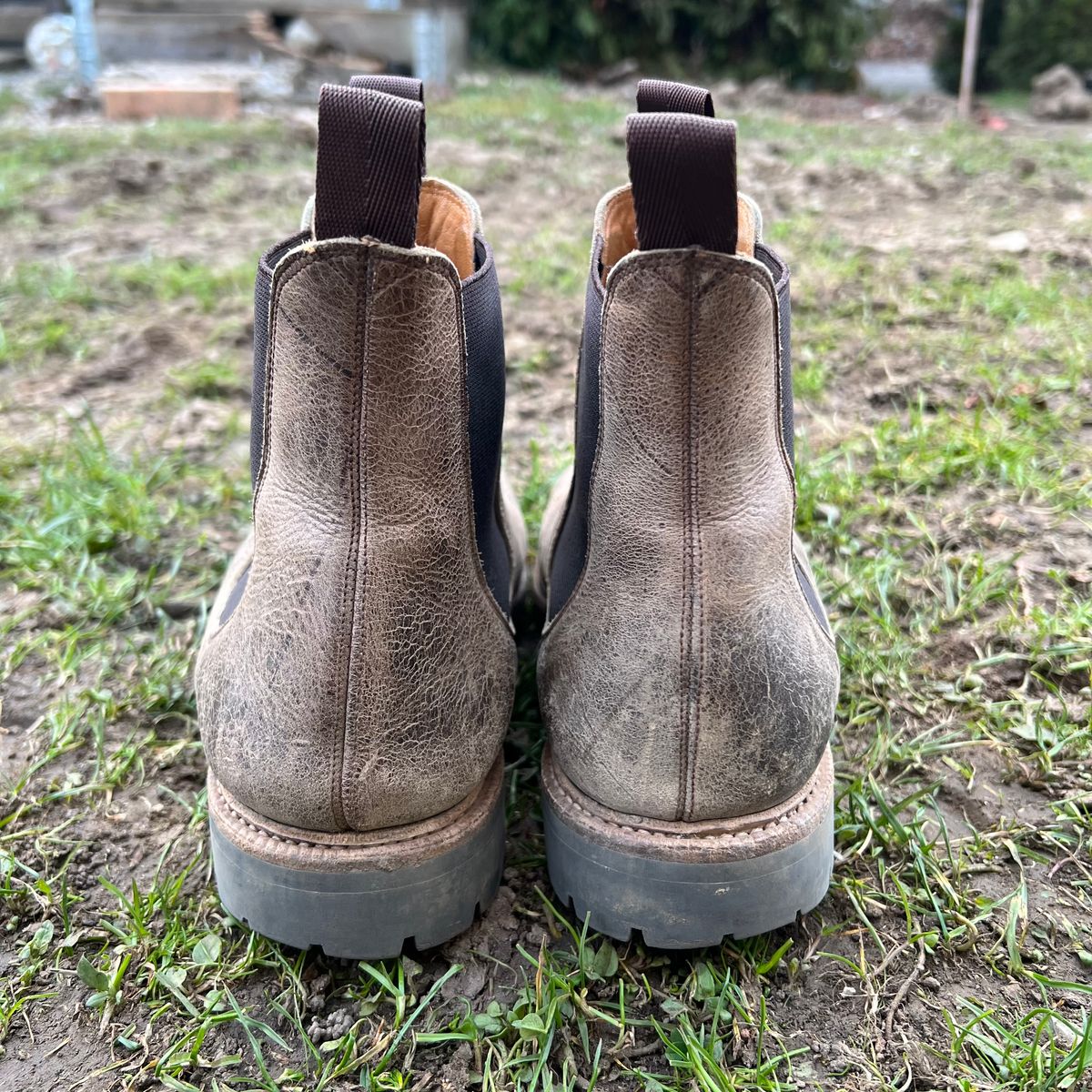 Photo by Florianfloorwalker on March 5, 2026 of the Meermin Chelsea Boot in C.F. Stead Gaucho Waxy Kudu.