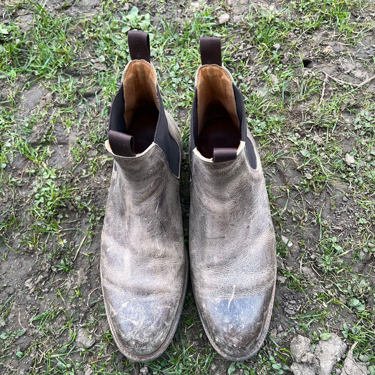 Photo by Florianfloorwalker on March 5, 2026 of the Meermin Chelsea Boot in C.F. Stead Gaucho Waxy Kudu.