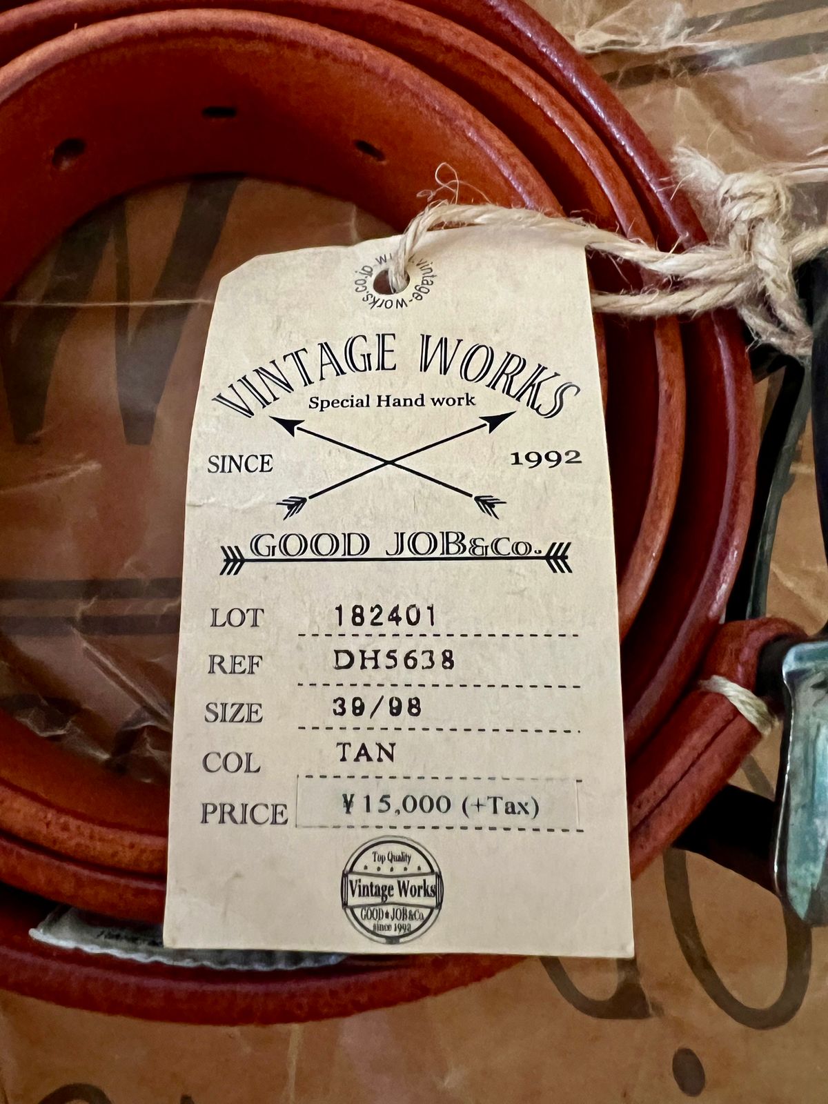 Photo by Florianfloorwalker on September 27, 2025 of the Vintage Works Dh5638 in Unknown Leather.