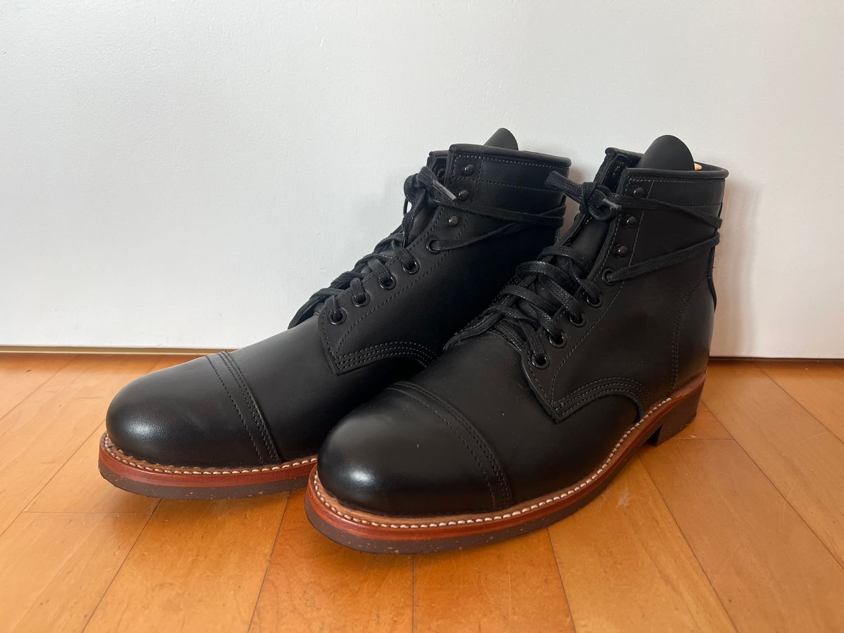 Photo by Florianfloorwalker on January 7, 2026 of the Oak Street Bootmakers Mill Boot in Seidel Black Oil Tan.