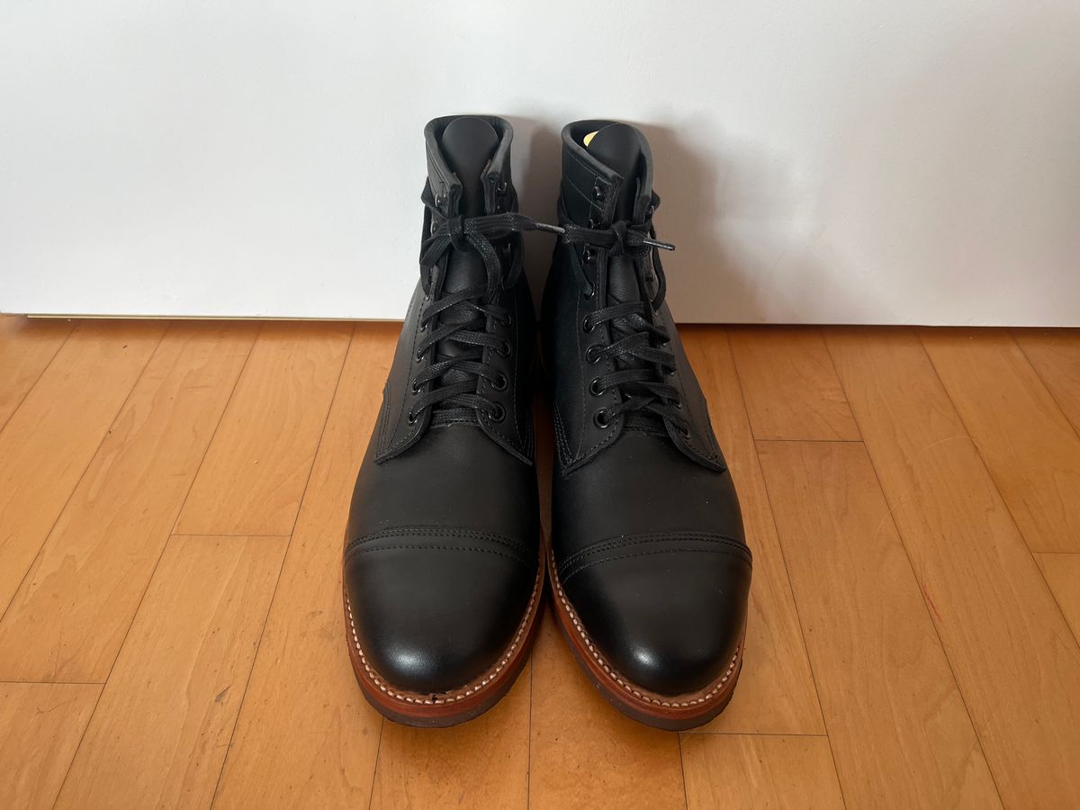 Photo by Florianfloorwalker on January 7, 2026 of the Oak Street Bootmakers Mill Boot in Seidel Black Oil Tan.