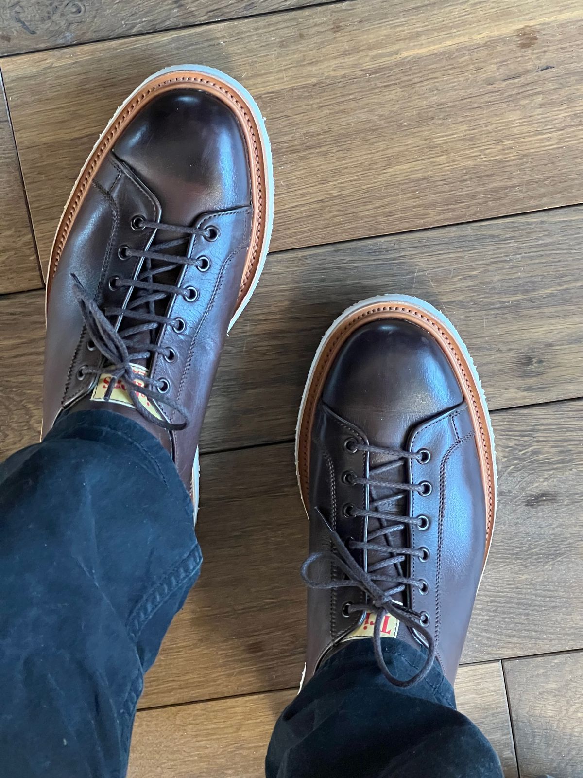 Photo by Florianfloorwalker on May 7, 2025 of the Tricker's Ethan Monkey Boot in Trickers Dark Brown Funchal.