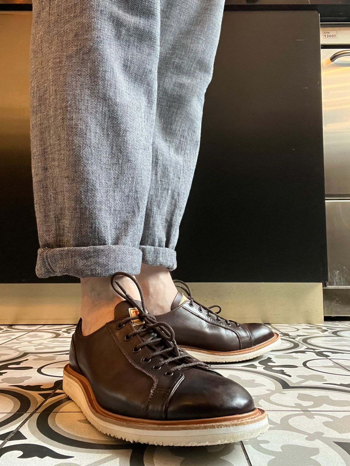 Photo by Florianfloorwalker on July 15, 2025 of the Tricker's Ethan Monkey Boot in Trickers Dark Brown Funchal.
