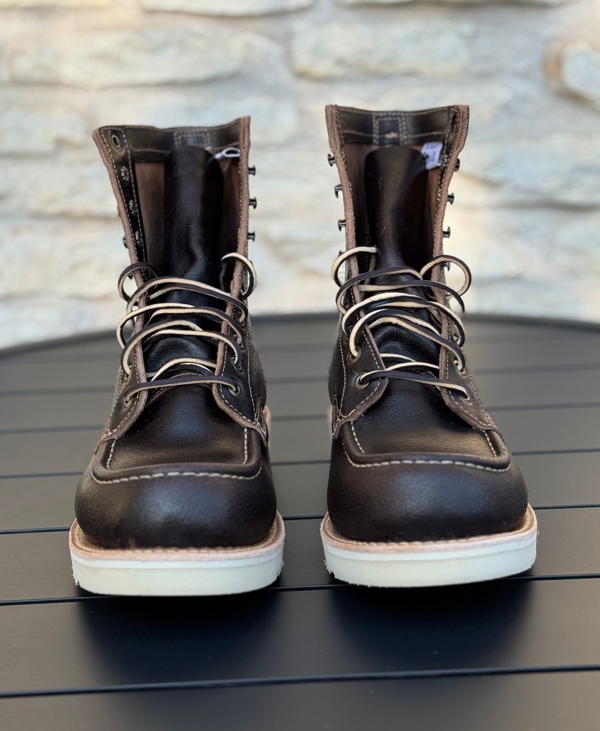 Photo by Jwilliams on September 27, 2025 of the Truman Moc Toe Upland in Horween Java Waxed Flesh.
