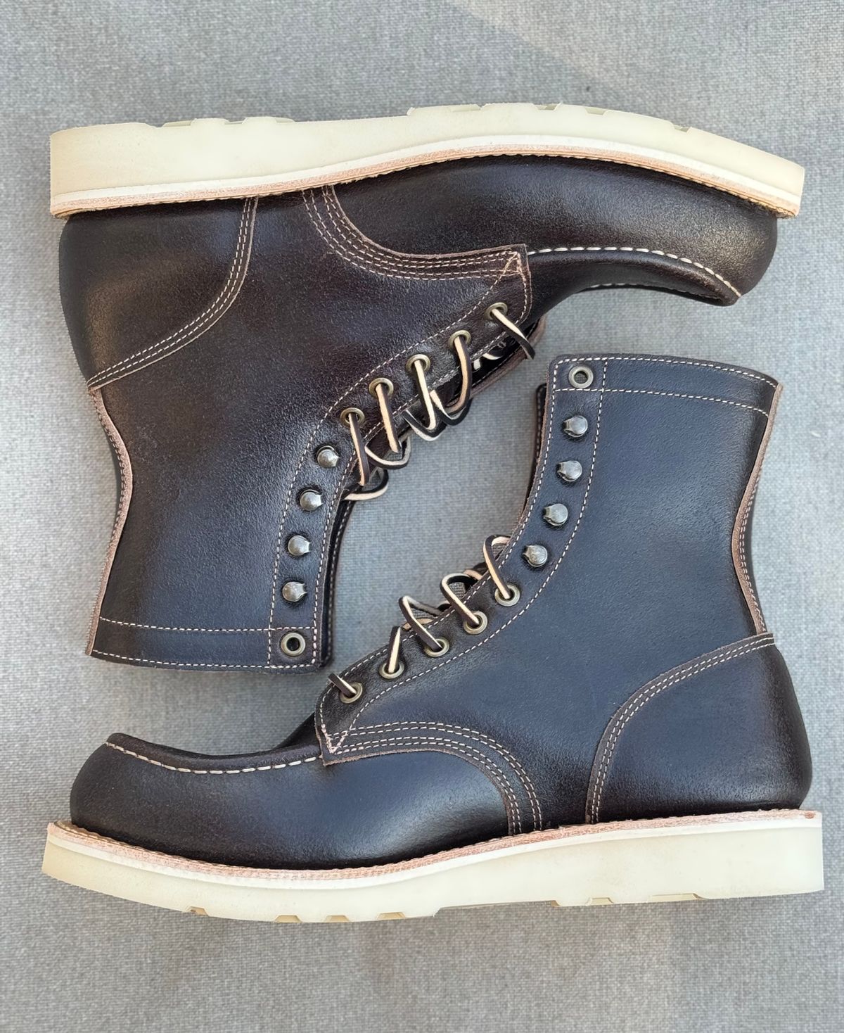 Photo by Jwilliams on September 27, 2025 of the Truman Moc Toe Upland in Horween Java Waxed Flesh.