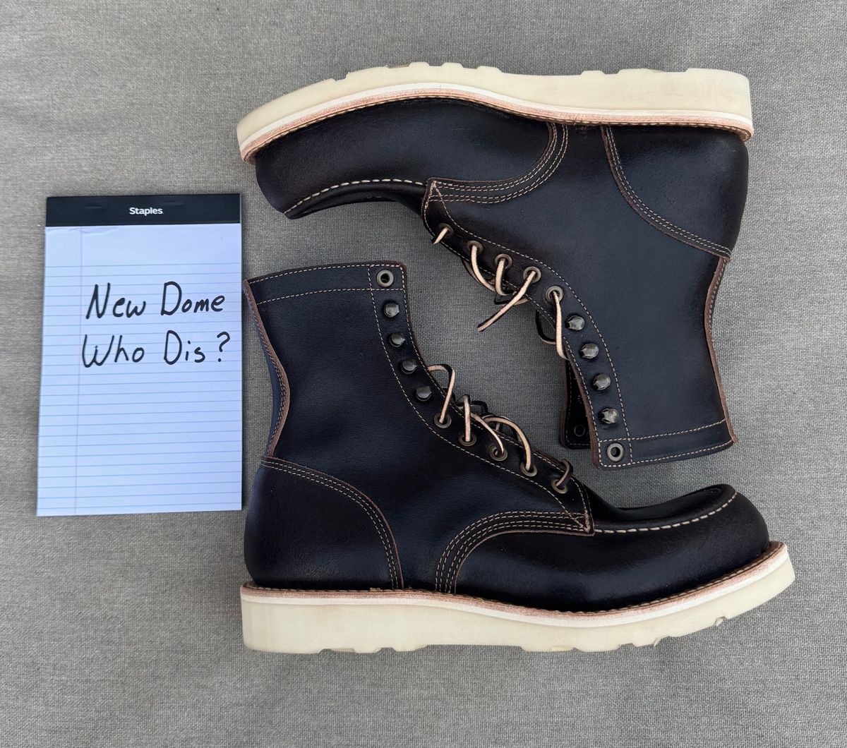 Photo by Jwilliams on October 1, 2025 of the Truman Moc Toe Upland in Horween Java Waxed Flesh.