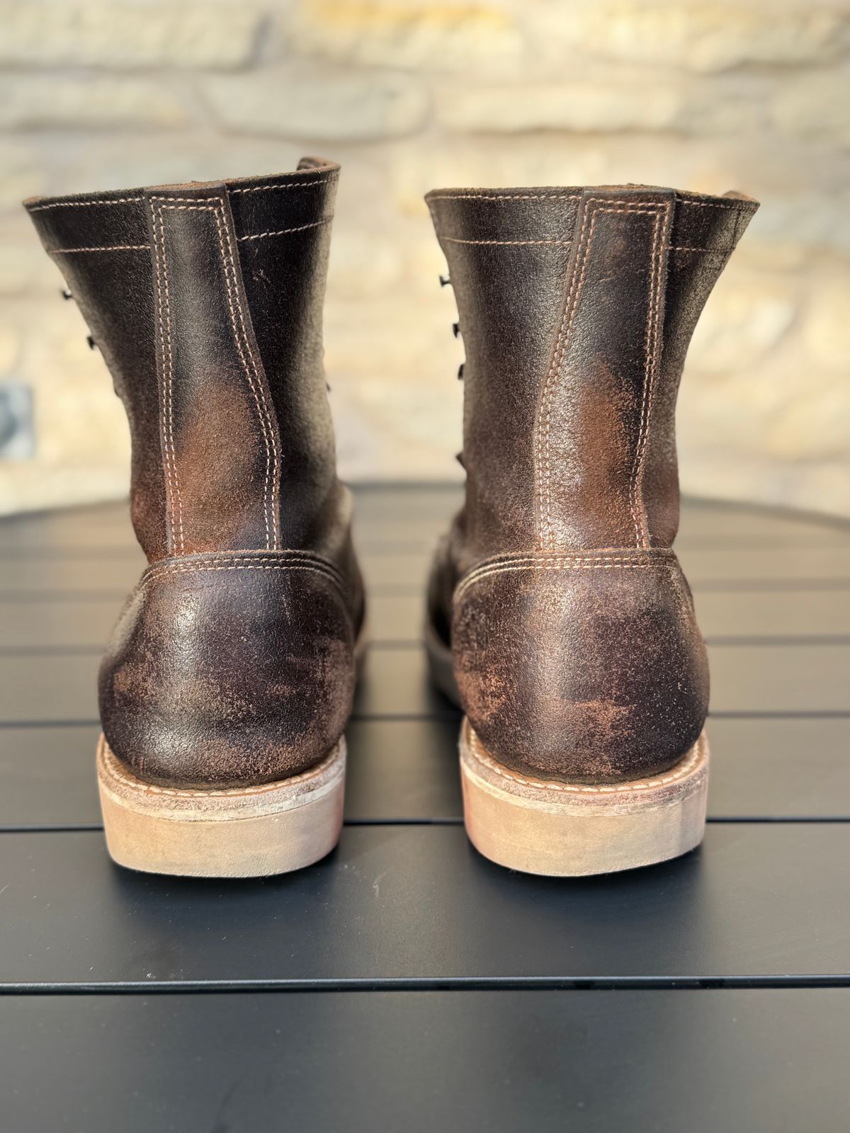 Photo by Jwilliams on November 1, 2025 of the Truman Moc Toe Upland in Horween Java Waxed Flesh.