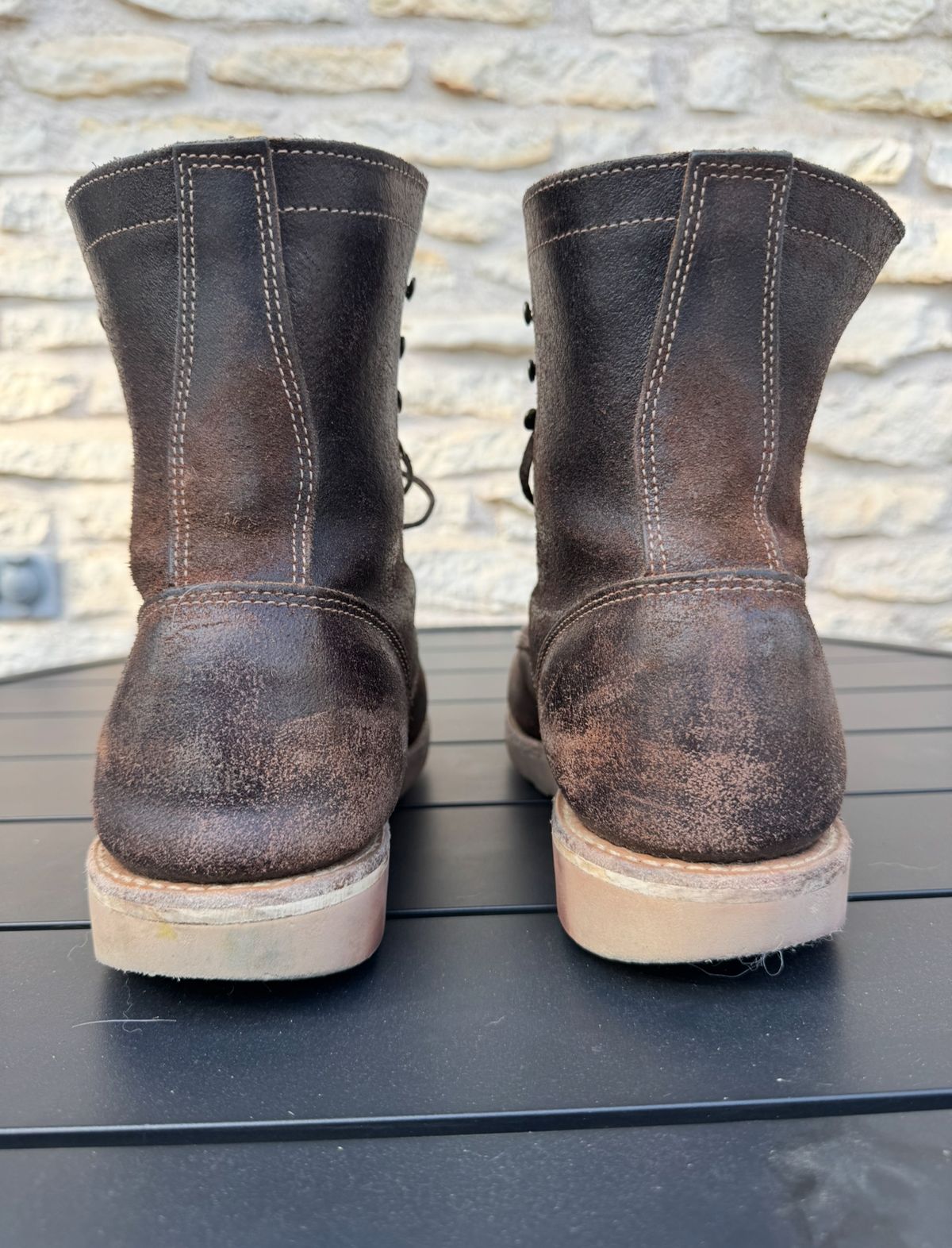 Photo by Jwilliams on December 2, 2025 of the Truman Moc Toe Upland in Horween Java Waxed Flesh.