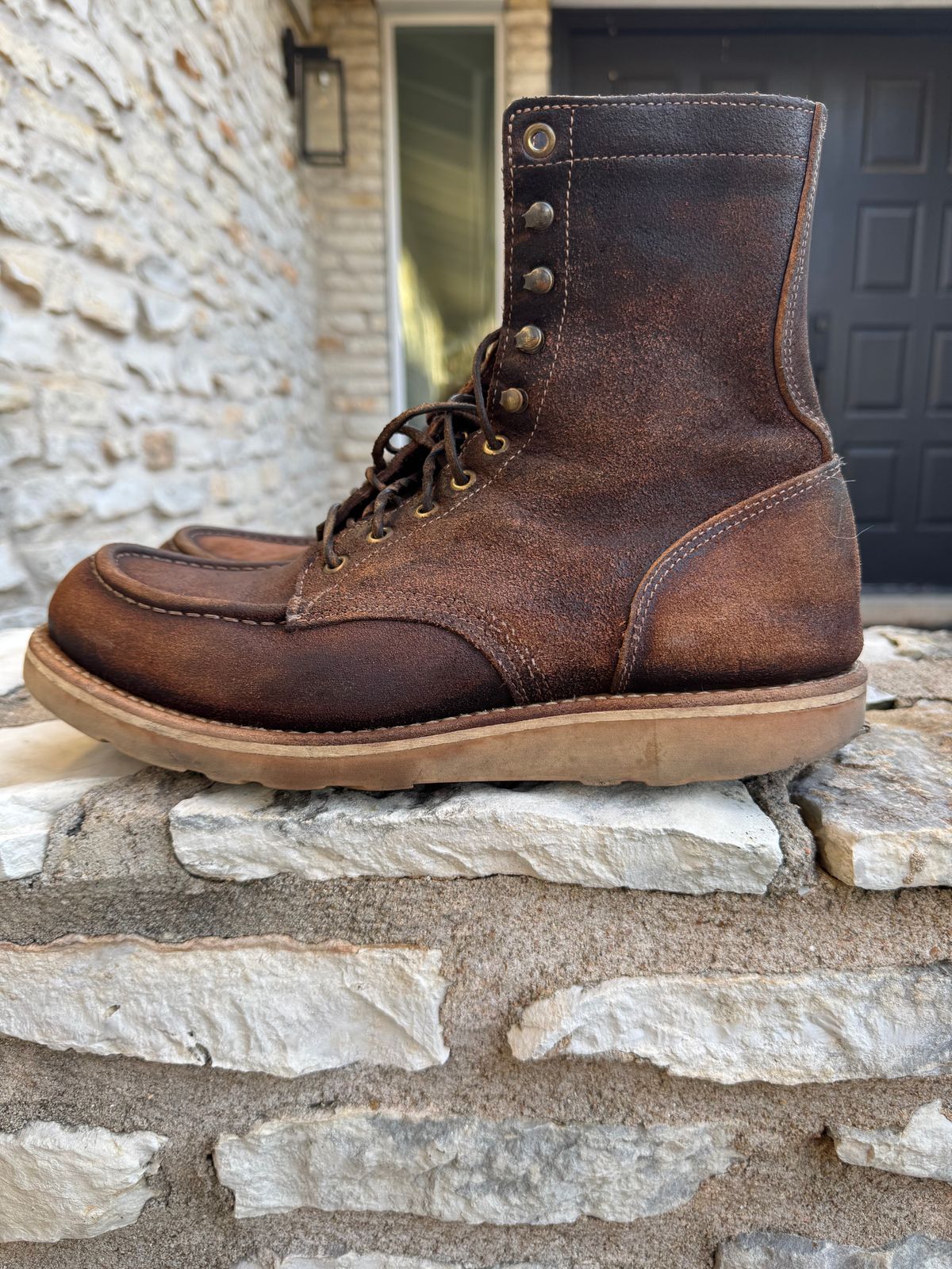 Photo by Jwilliams on February 2, 2026 of the Truman Moc Toe Upland in Horween Java Waxed Flesh.